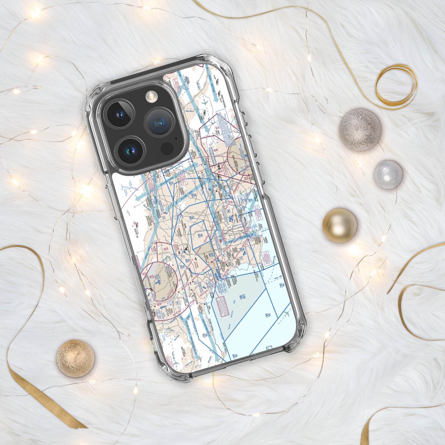 LAX Flyway Chart clear case for iPhone