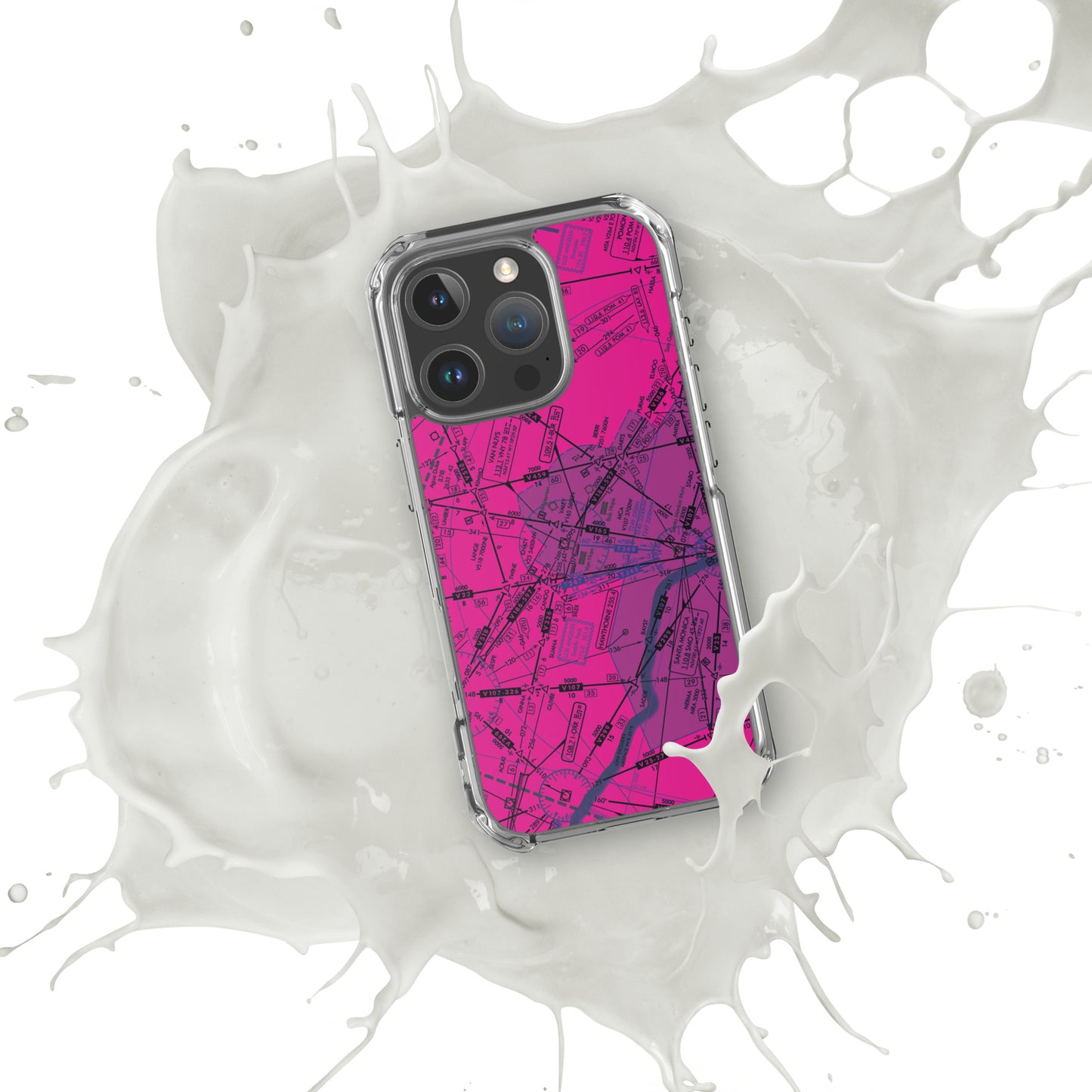 Enroute Low Altitude Chart clear case for iPhone (ELUS3/pink)