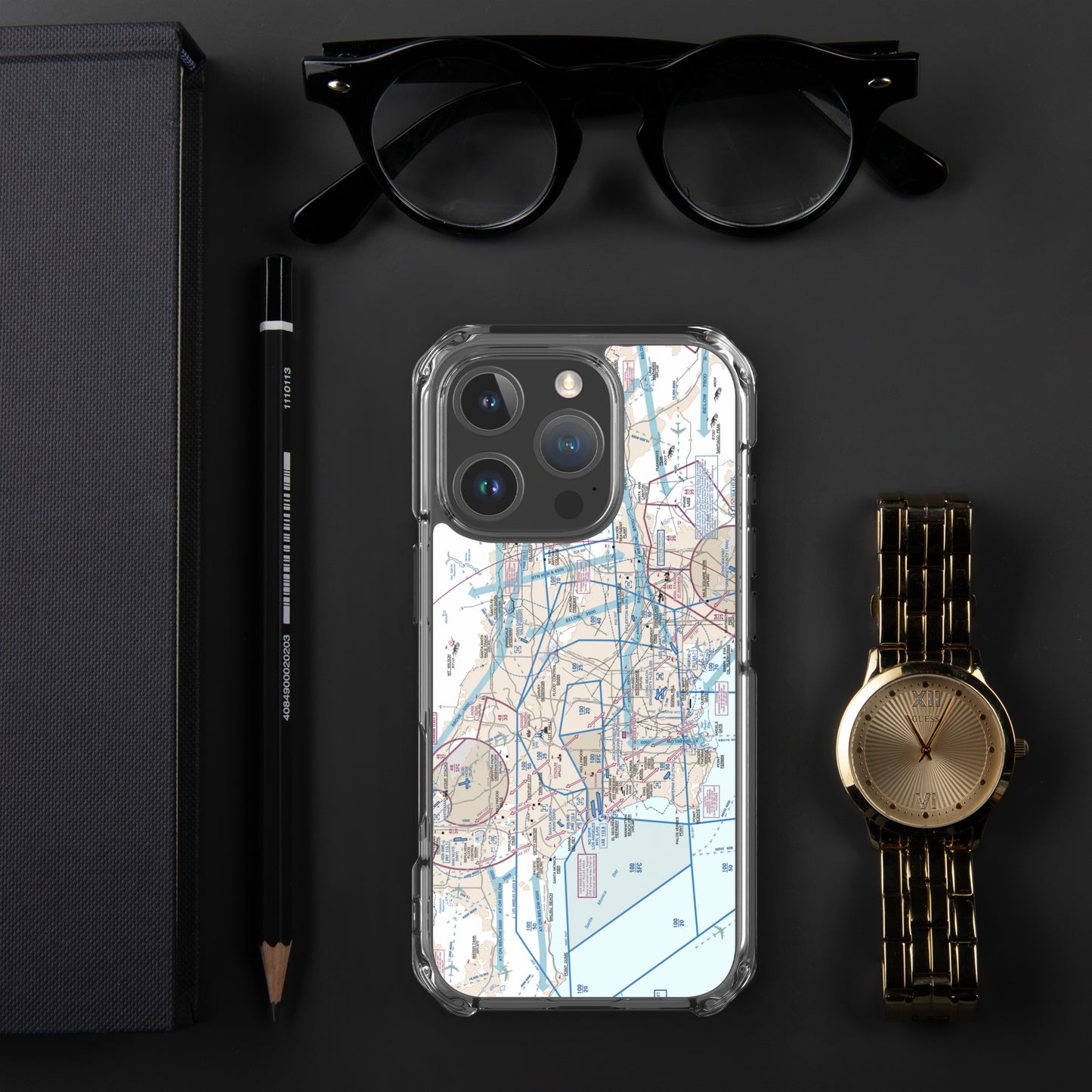LAX Flyway Chart clear case for iPhone
