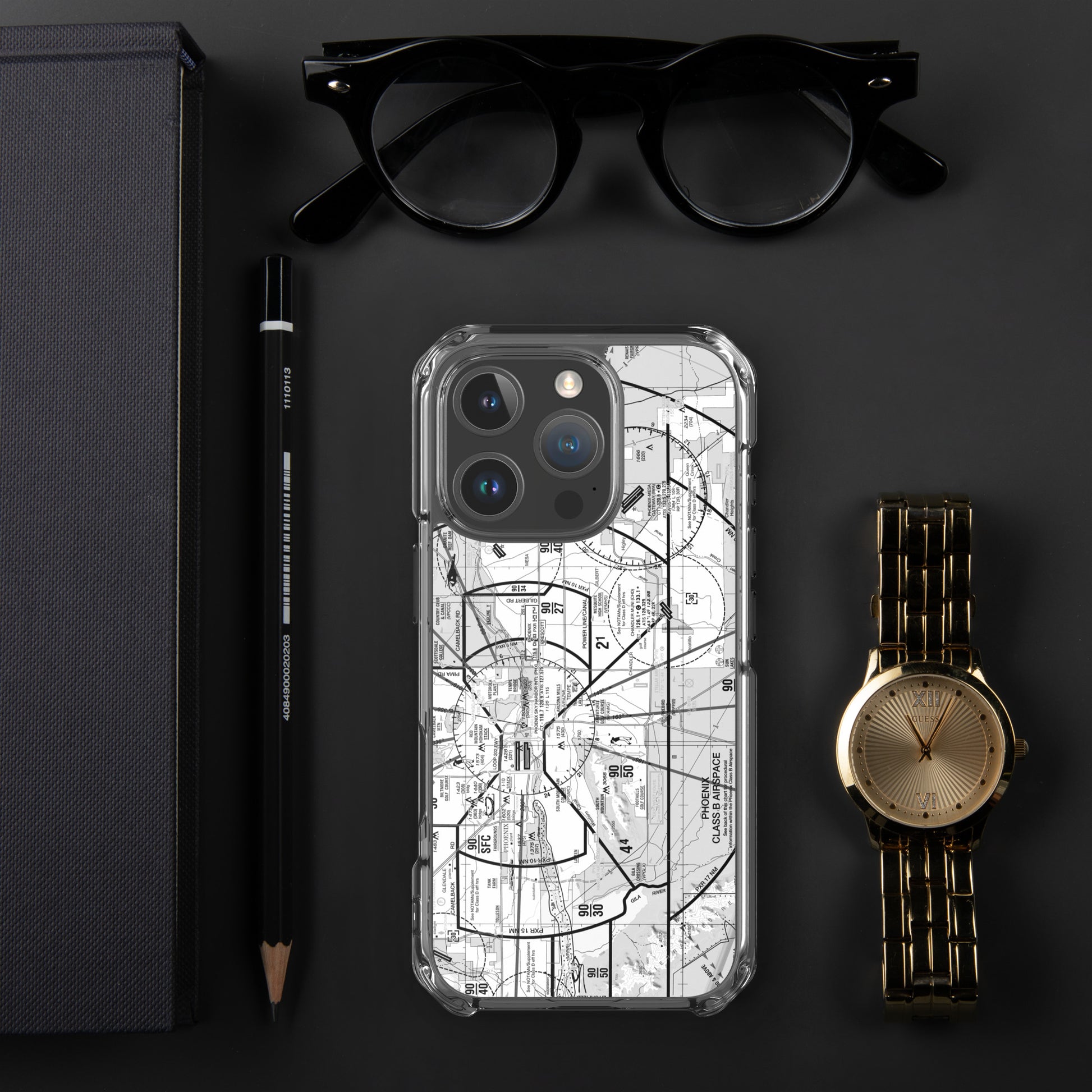 Phoenix TAC Chart clear case for iPhone (b&w)