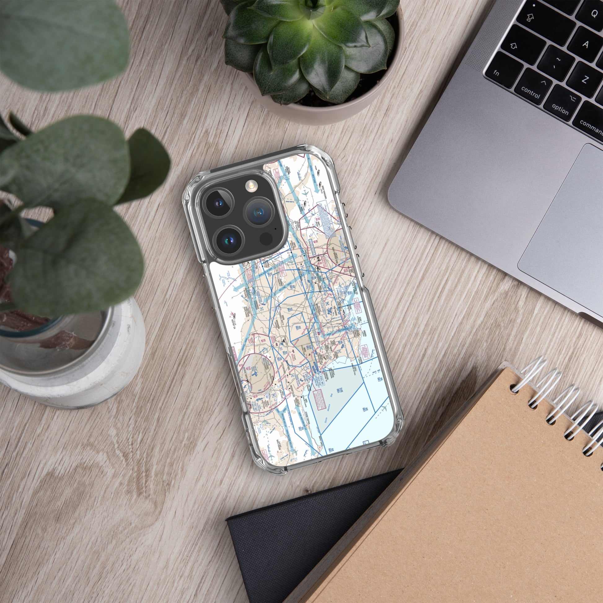 LAX Flyway Chart clear case for iPhone