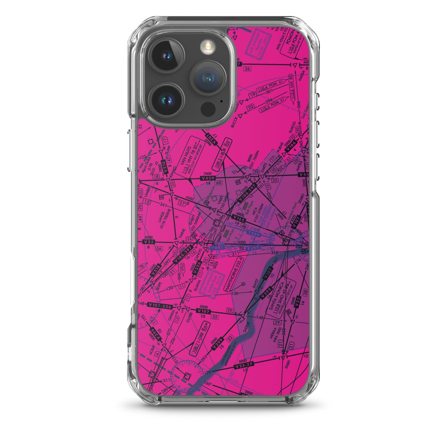 Enroute Low Altitude Chart clear case for iPhone (ELUS3/pink)