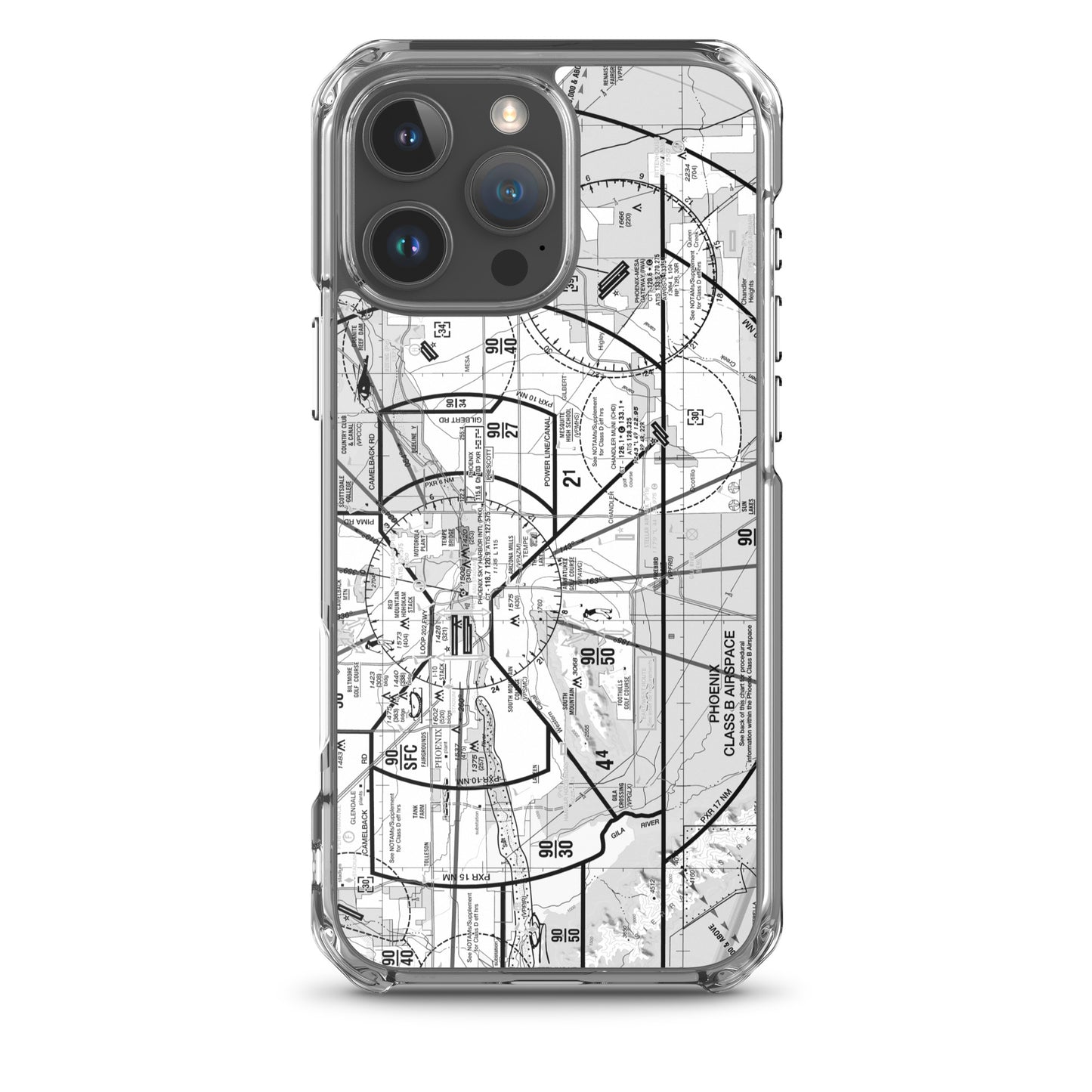 Phoenix TAC Chart clear case for iPhone (b&w)