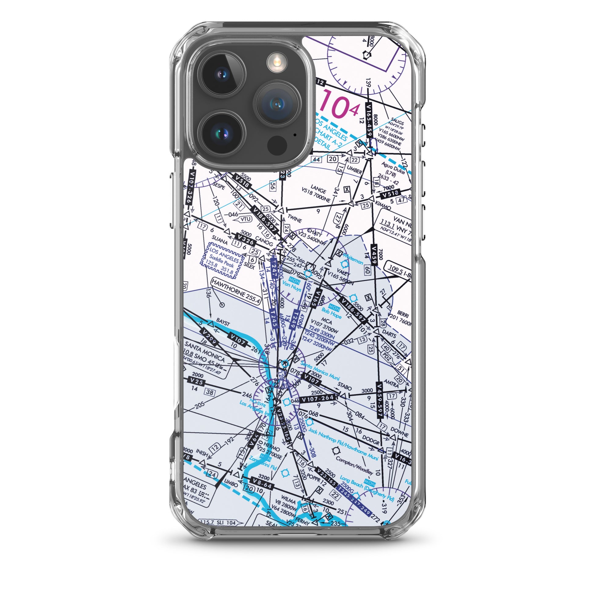 Enroute Low Altitude Chart clear case for iPhone (ELUS3/white)