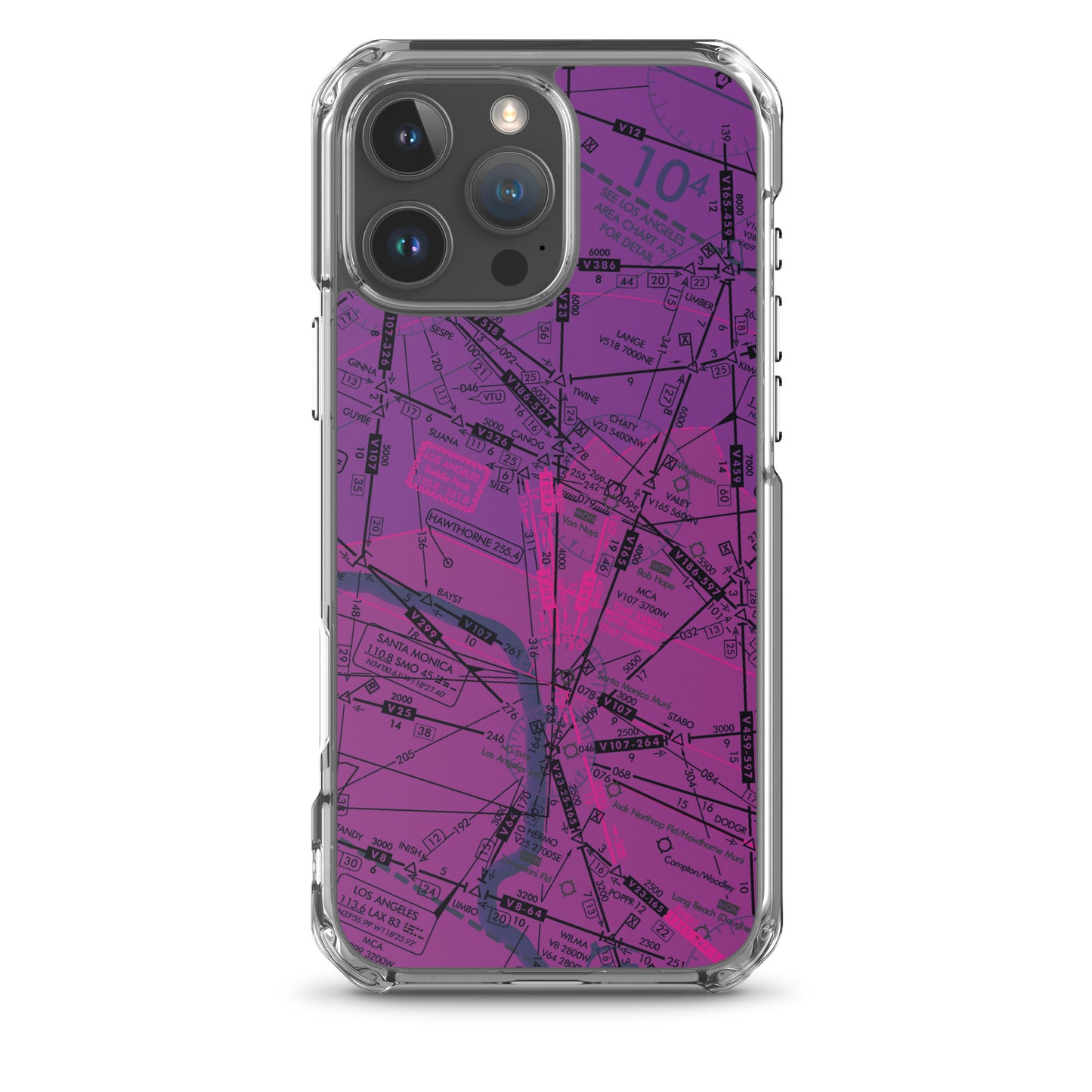 Enroute Low Altitude Chart clear case for iPhone (ELUS3/purple)