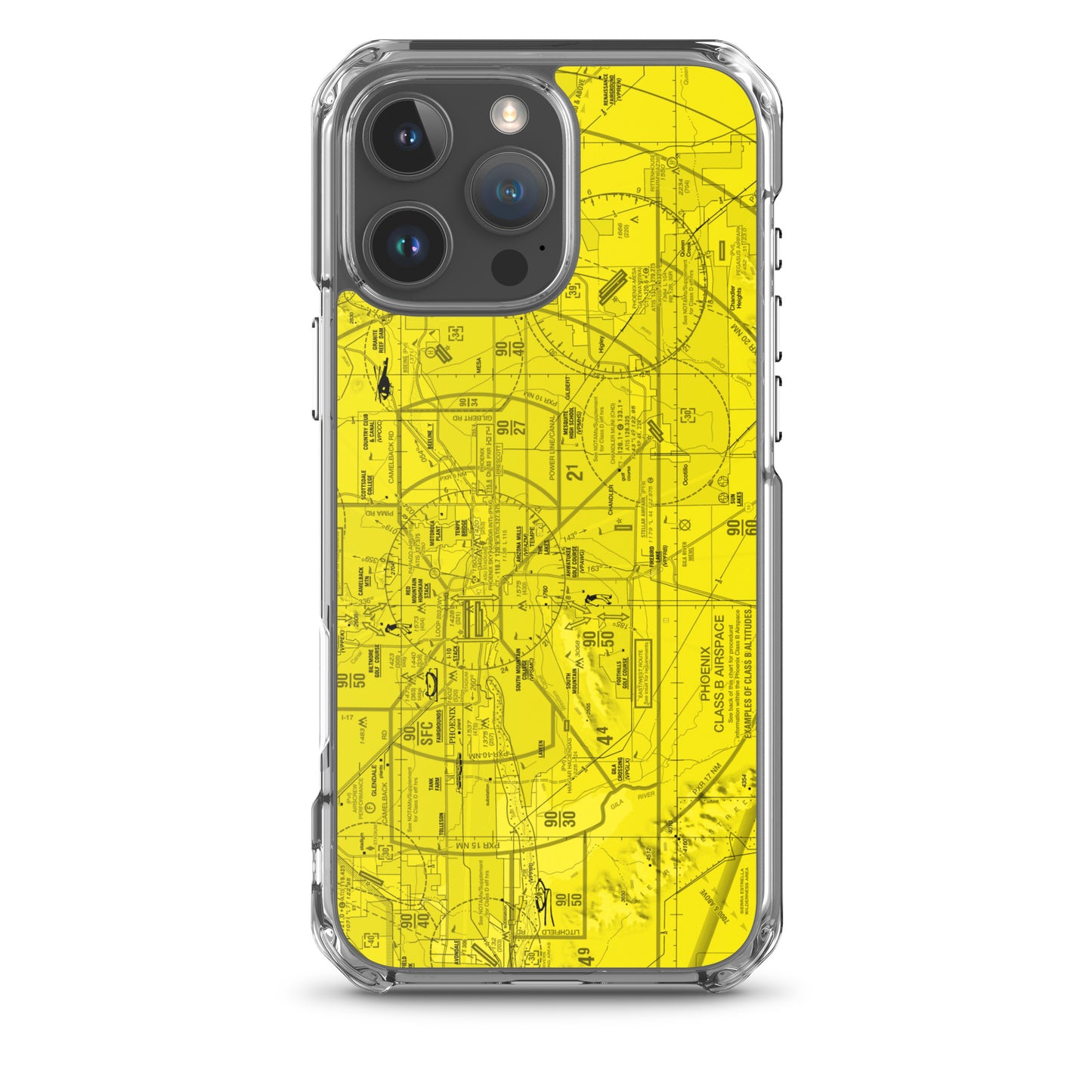 Phoenix TAC Chart clear case for iPhone (yellow)