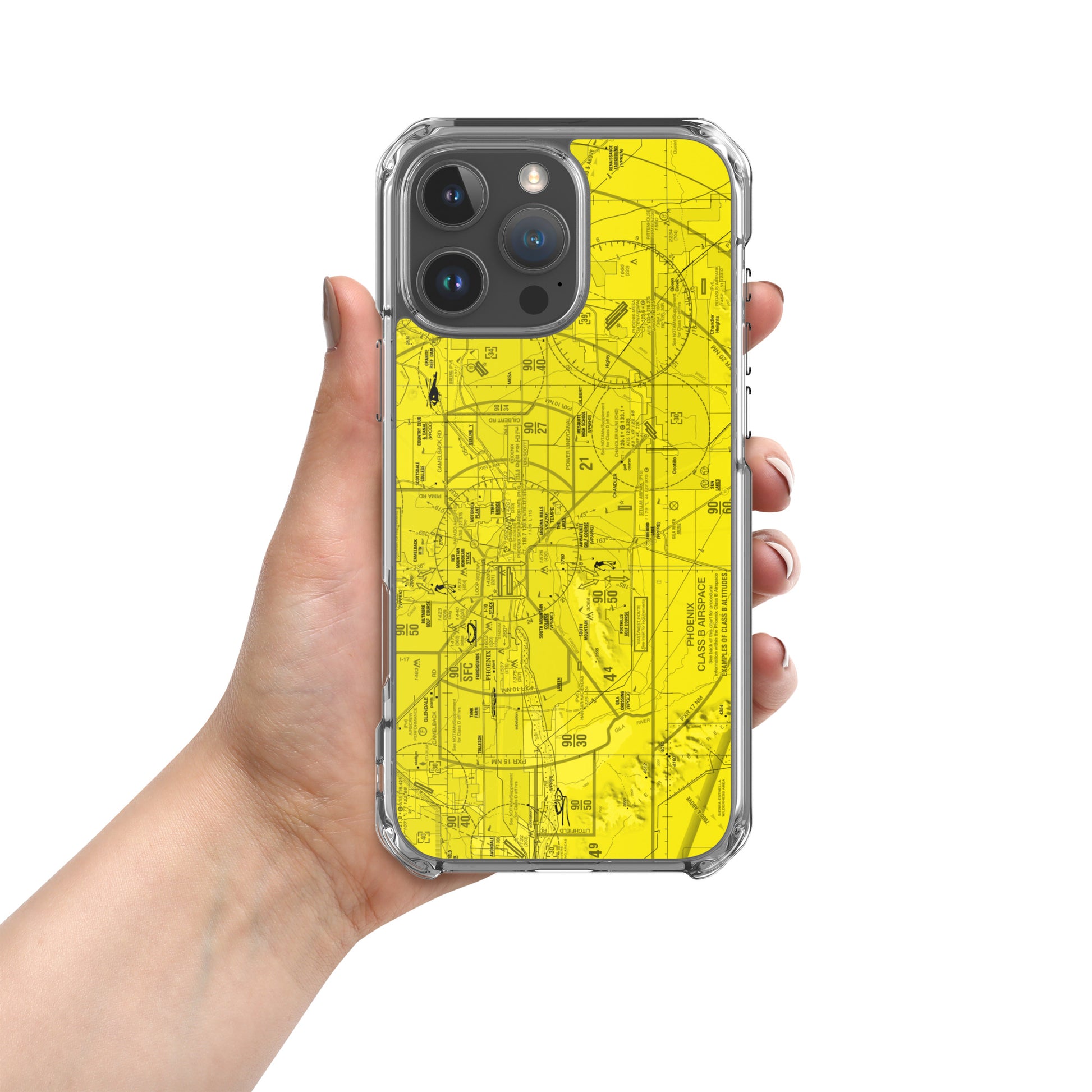 Phoenix TAC Chart clear case for iPhone (yellow)