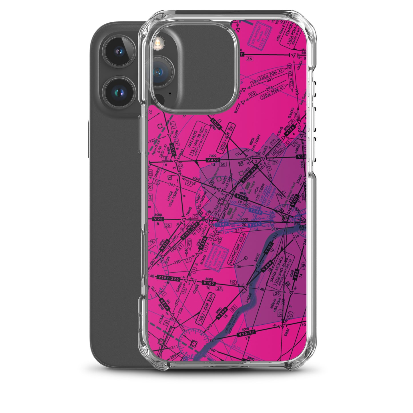 Enroute Low Altitude Chart clear case for iPhone (ELUS3/pink)