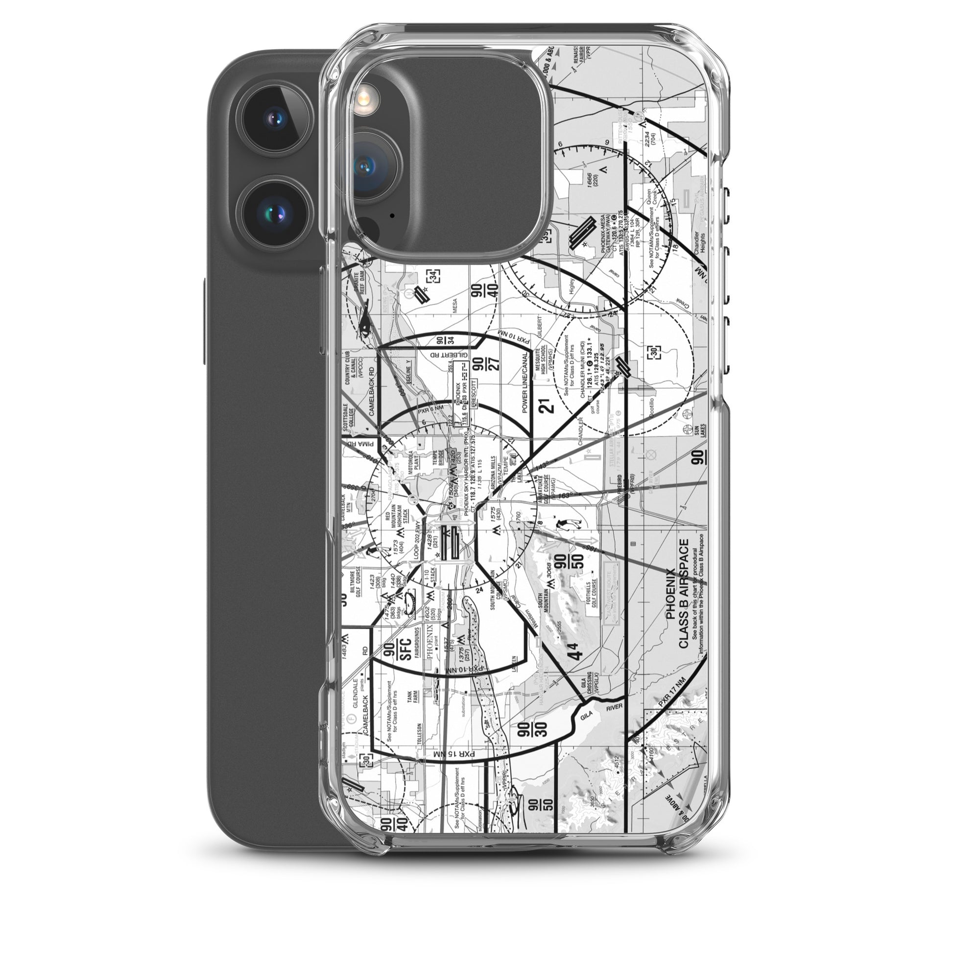 Phoenix TAC Chart clear case for iPhone (b&w)