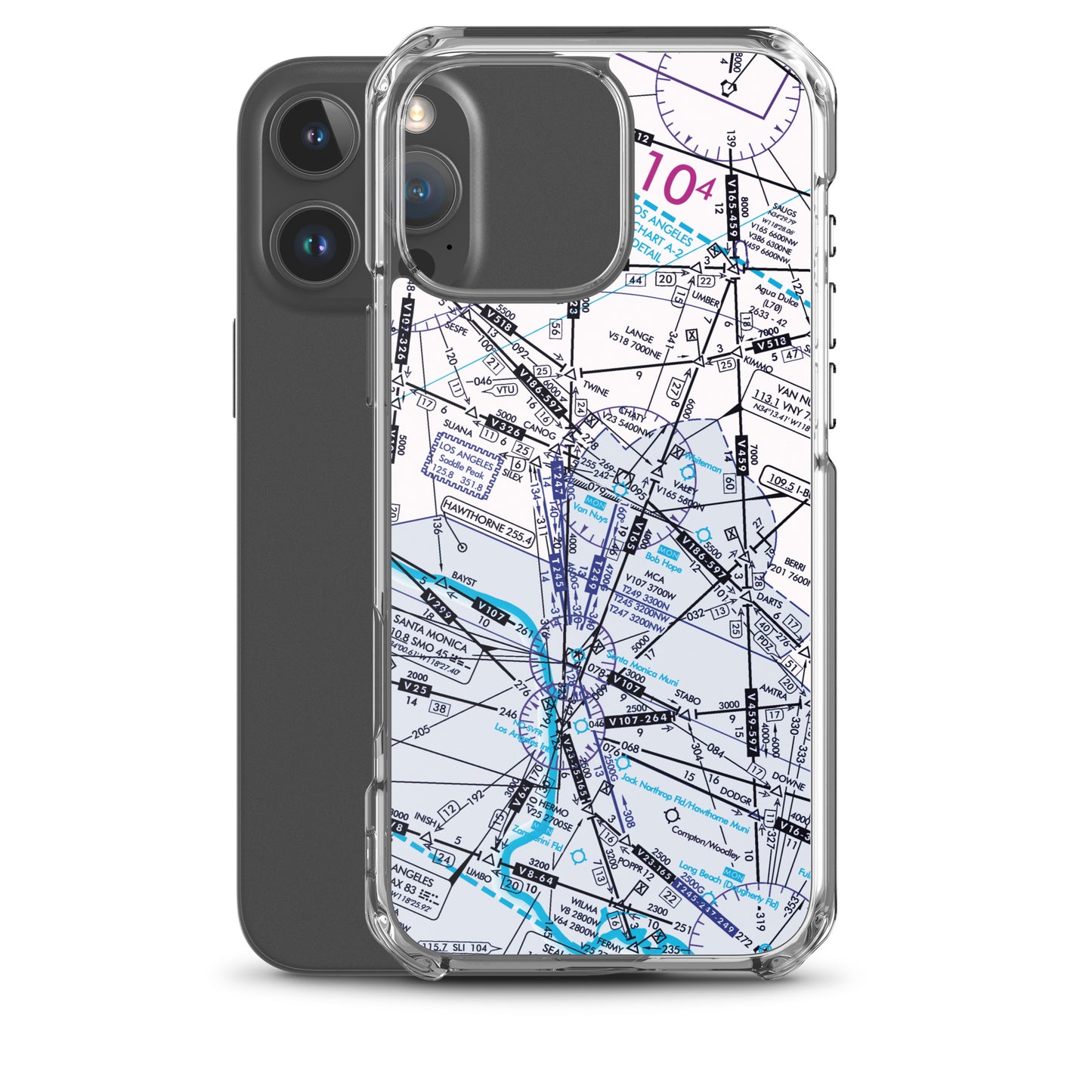 Enroute Low Altitude Chart clear case for iPhone (ELUS3/white)