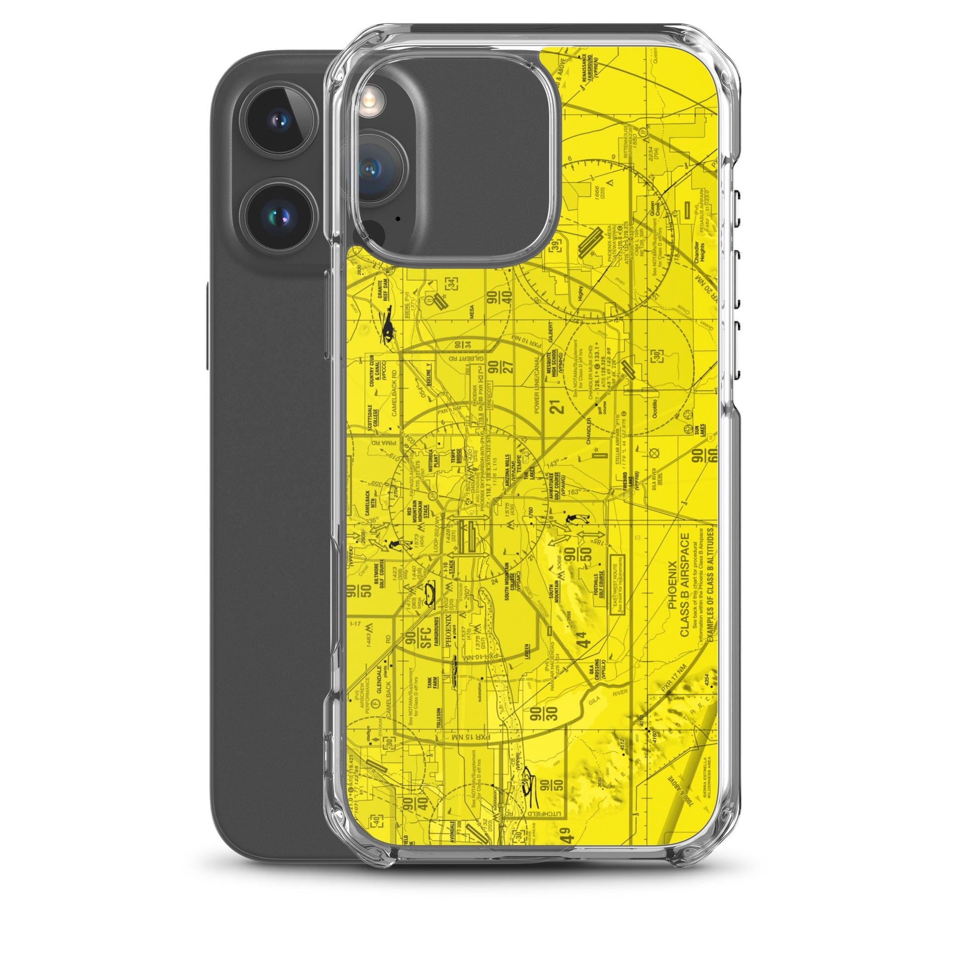Phoenix TAC Chart clear case for iPhone (yellow)