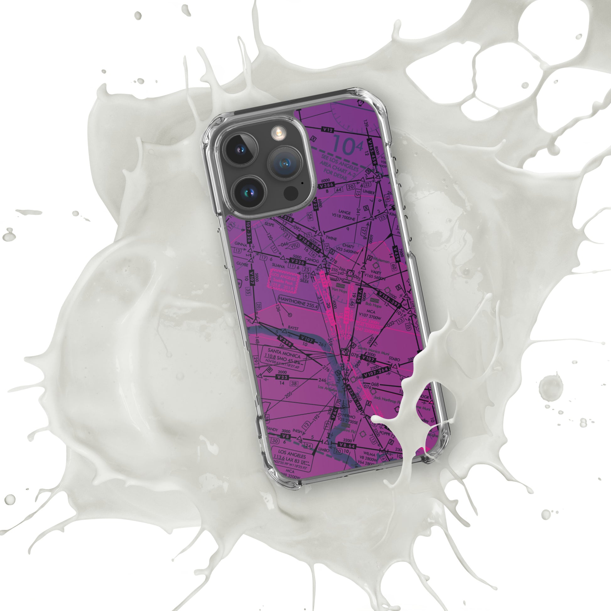 Enroute Low Altitude Chart clear case for iPhone (ELUS3/purple)