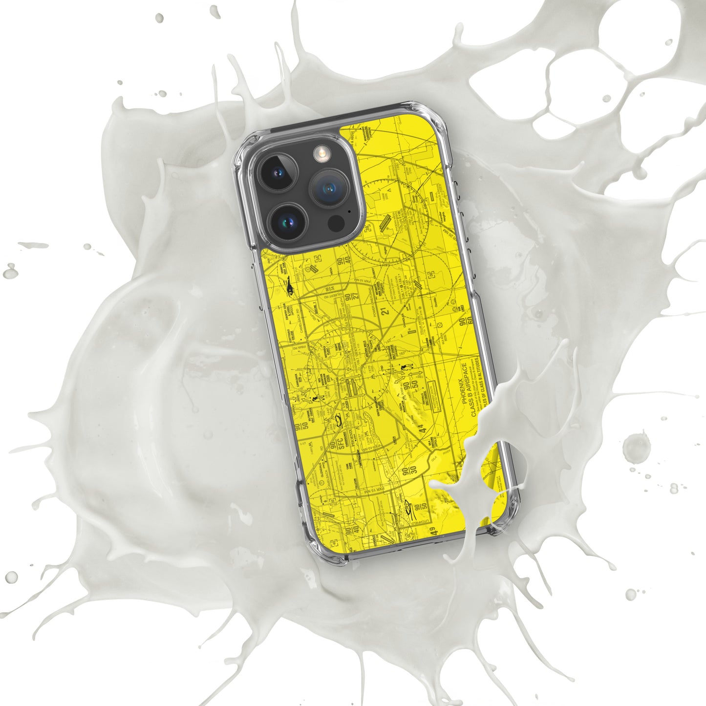 Phoenix TAC Chart clear case for iPhone (yellow)