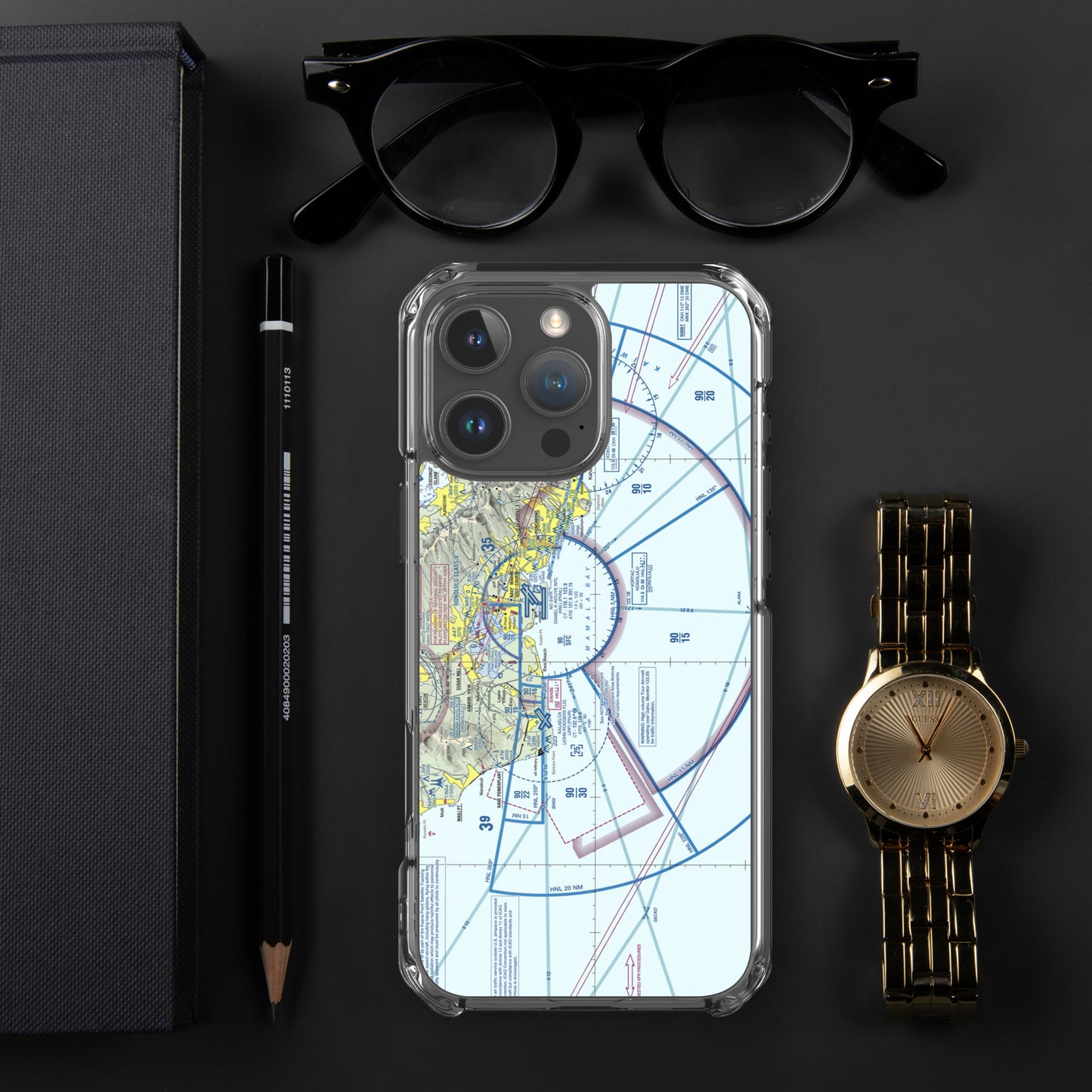Honolulu Sectional Chart clear case for iPhone