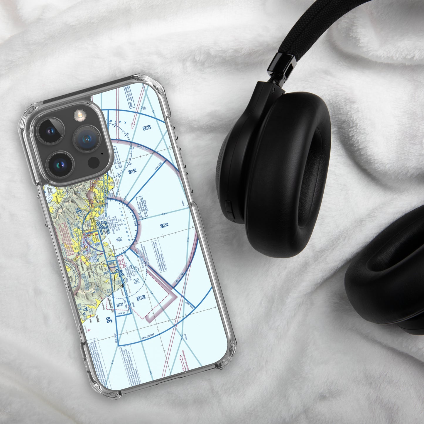 Honolulu Sectional Chart clear case for iPhone
