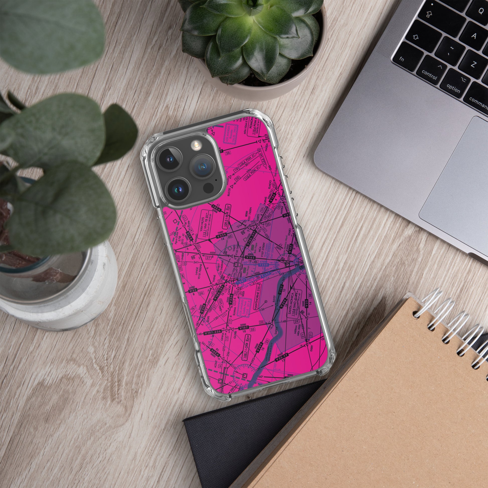 Enroute Low Altitude Chart clear case for iPhone (ELUS3/pink)