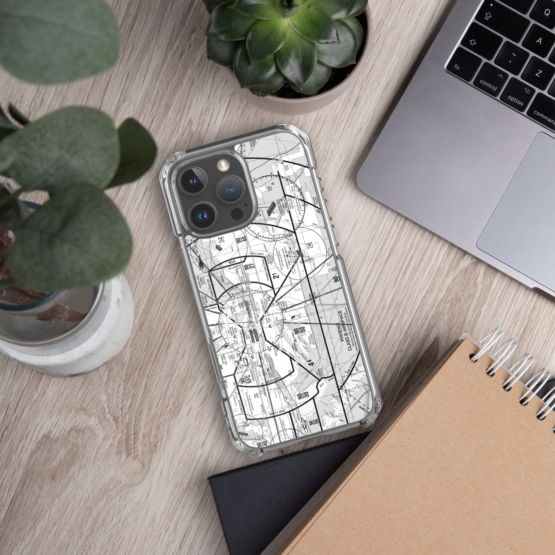 Phoenix TAC Chart clear case for iPhone (b&w)