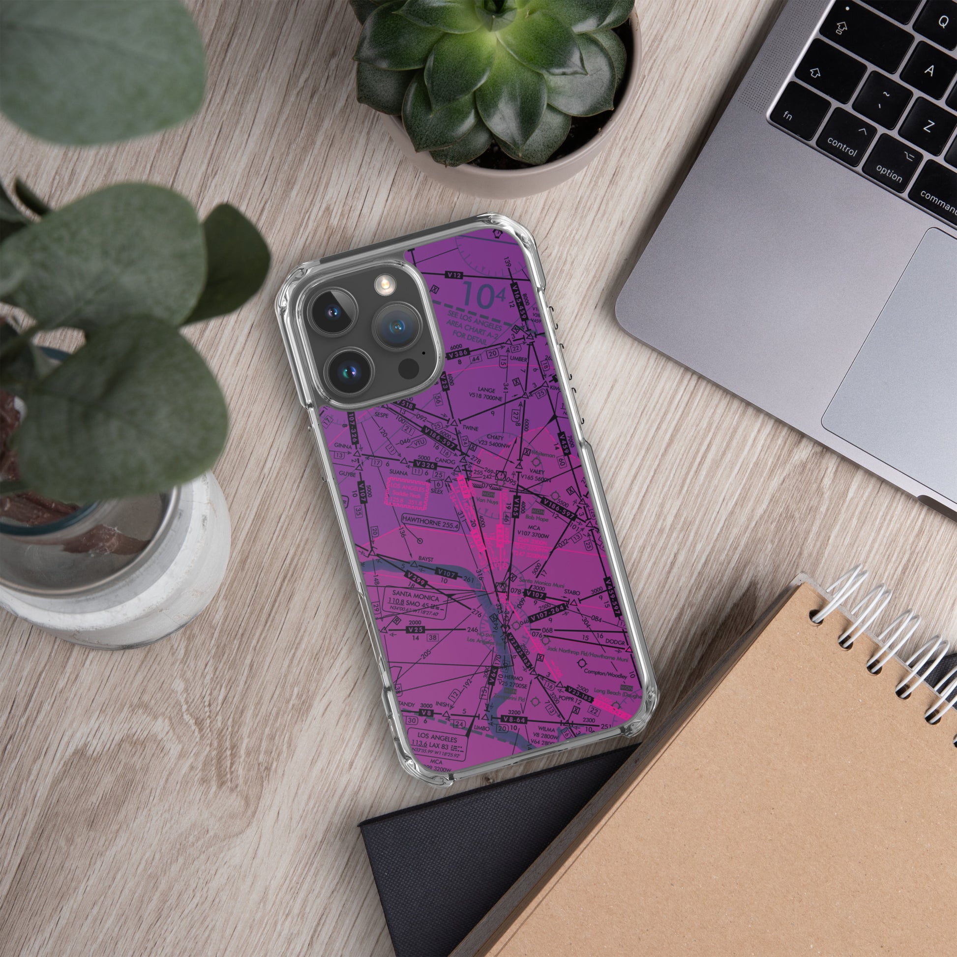 Enroute Low Altitude Chart clear case for iPhone (ELUS3/purple)