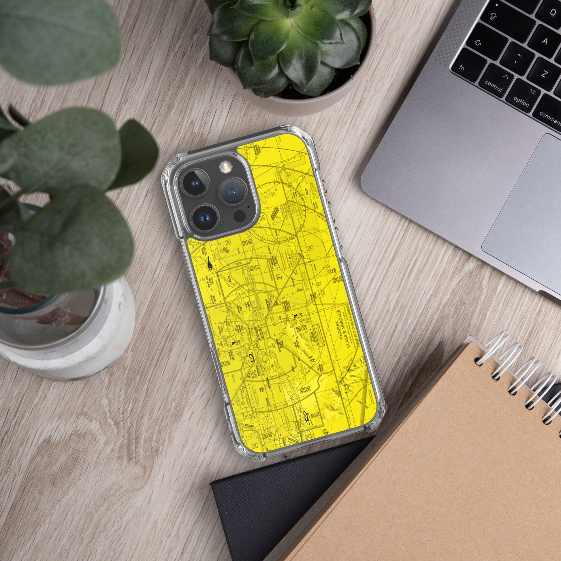 Phoenix TAC Chart clear case for iPhone (yellow)