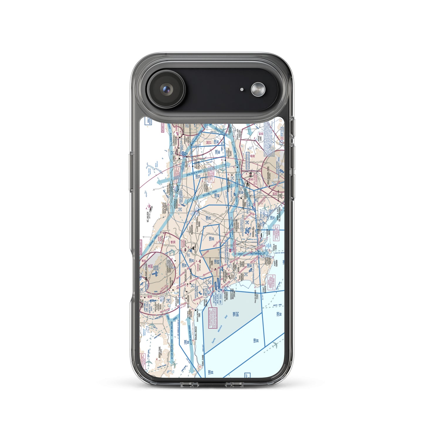 LAX Flyway Chart clear case for iPhone