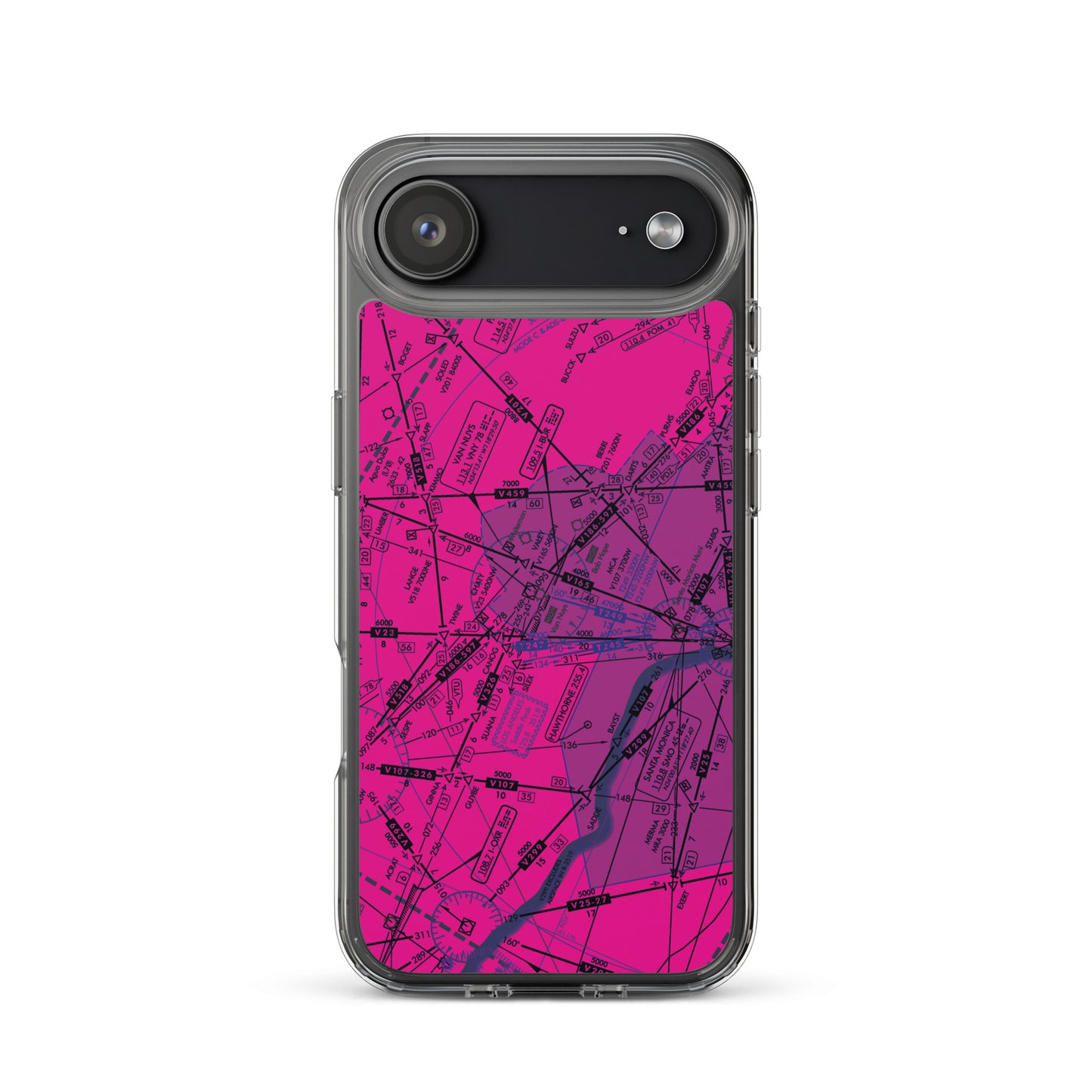 Enroute Low Altitude Chart clear case for iPhone (ELUS3/pink)