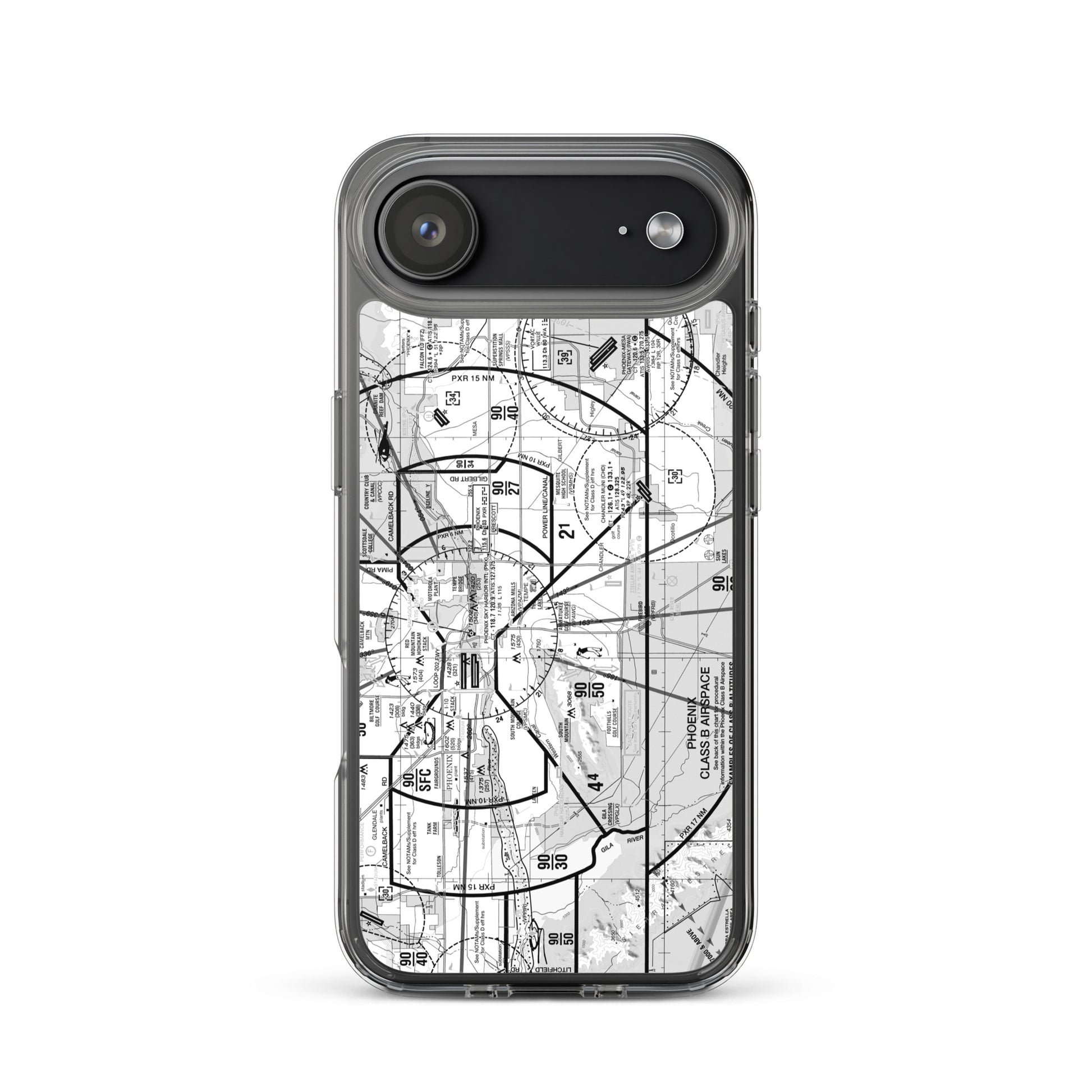 Phoenix TAC Chart clear case for iPhone (b&w)