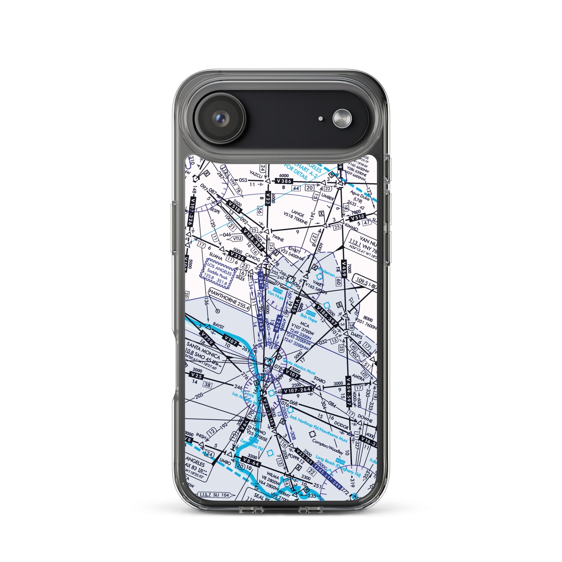 Enroute Low Altitude Chart clear case for iPhone (ELUS3/white)