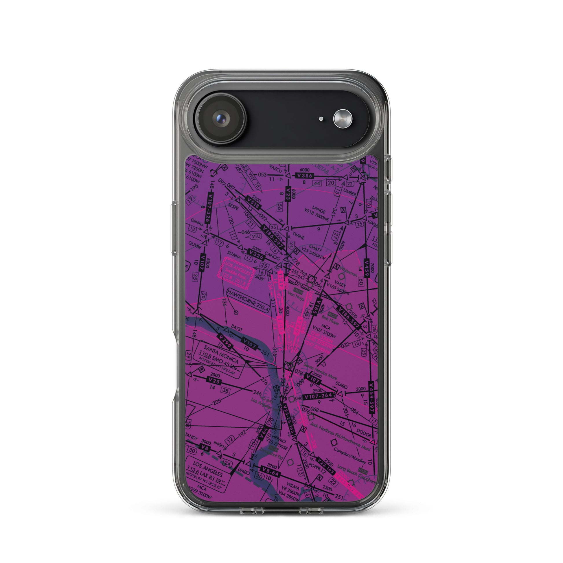 Enroute Low Altitude Chart clear case for iPhone (ELUS3/purple)