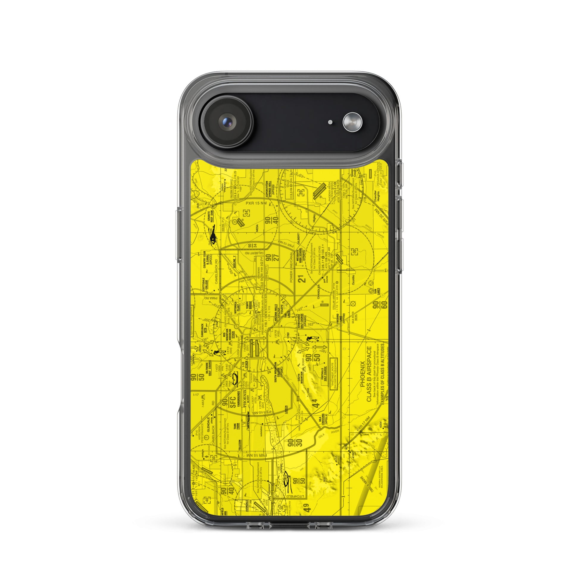 Phoenix TAC Chart clear case for iPhone (yellow)