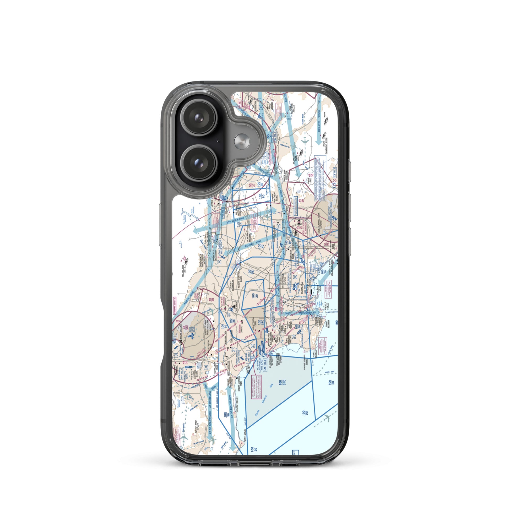 LAX Flyway Chart clear case for iPhone