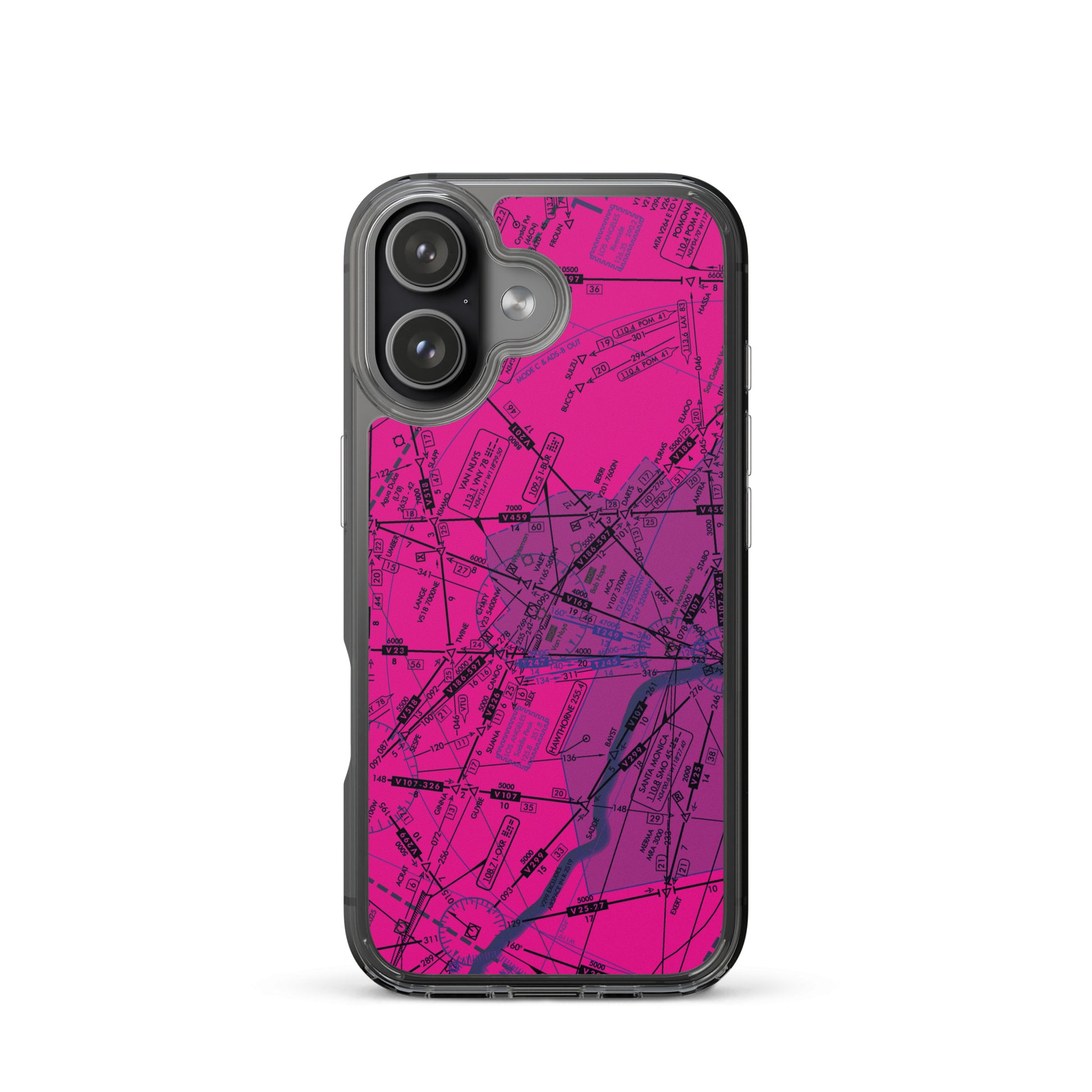 Enroute Low Altitude Chart clear case for iPhone (ELUS3/pink)