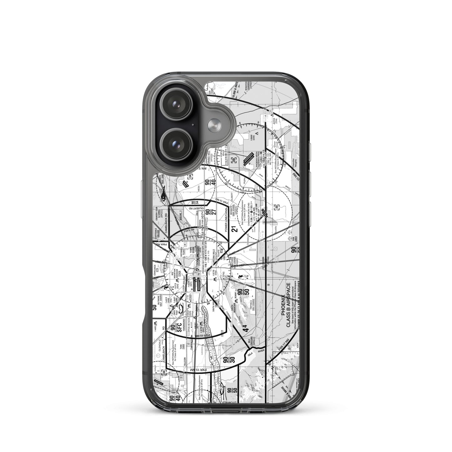Phoenix TAC Chart clear case for iPhone (b&w)
