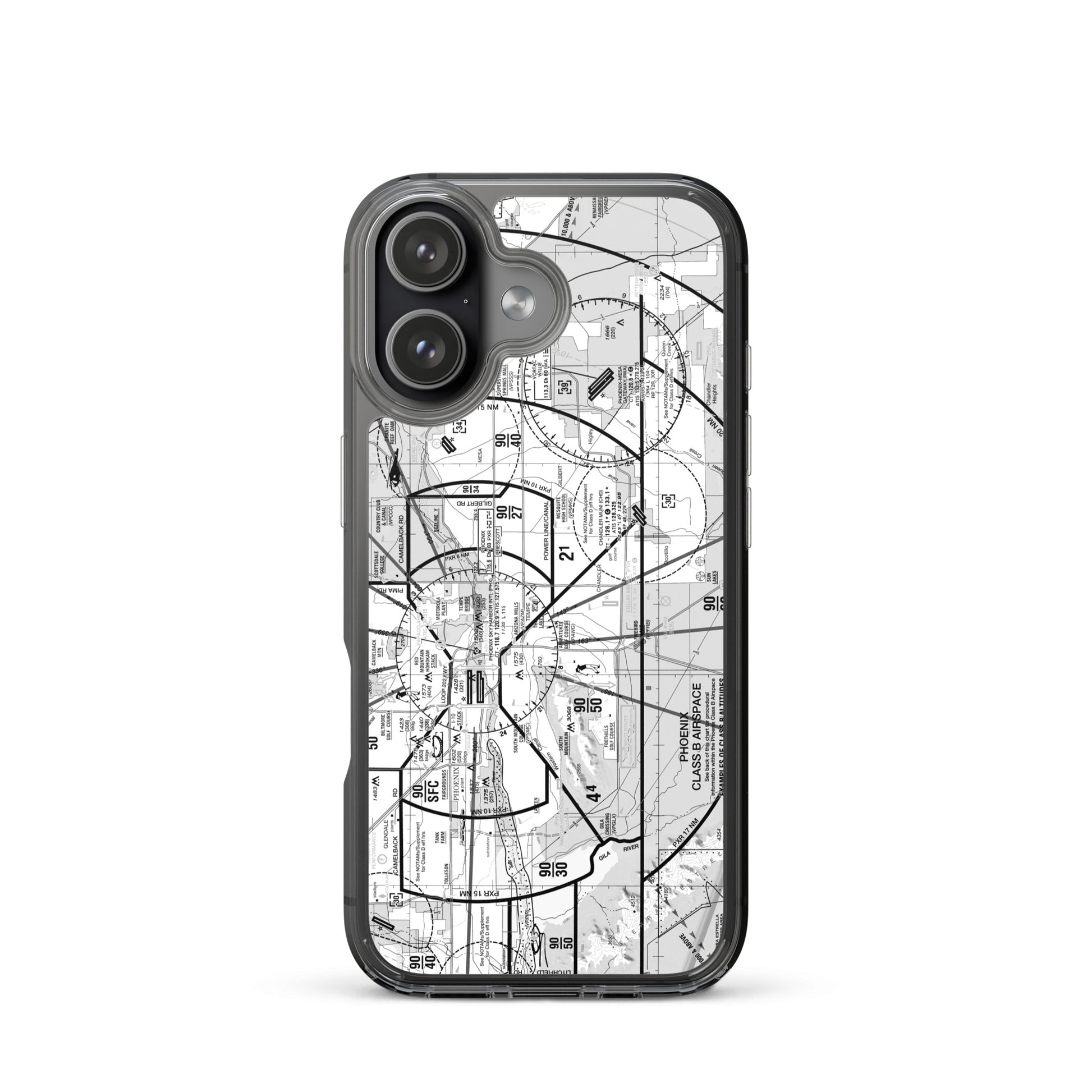 Phoenix TAC Chart clear case for iPhone (b&w)