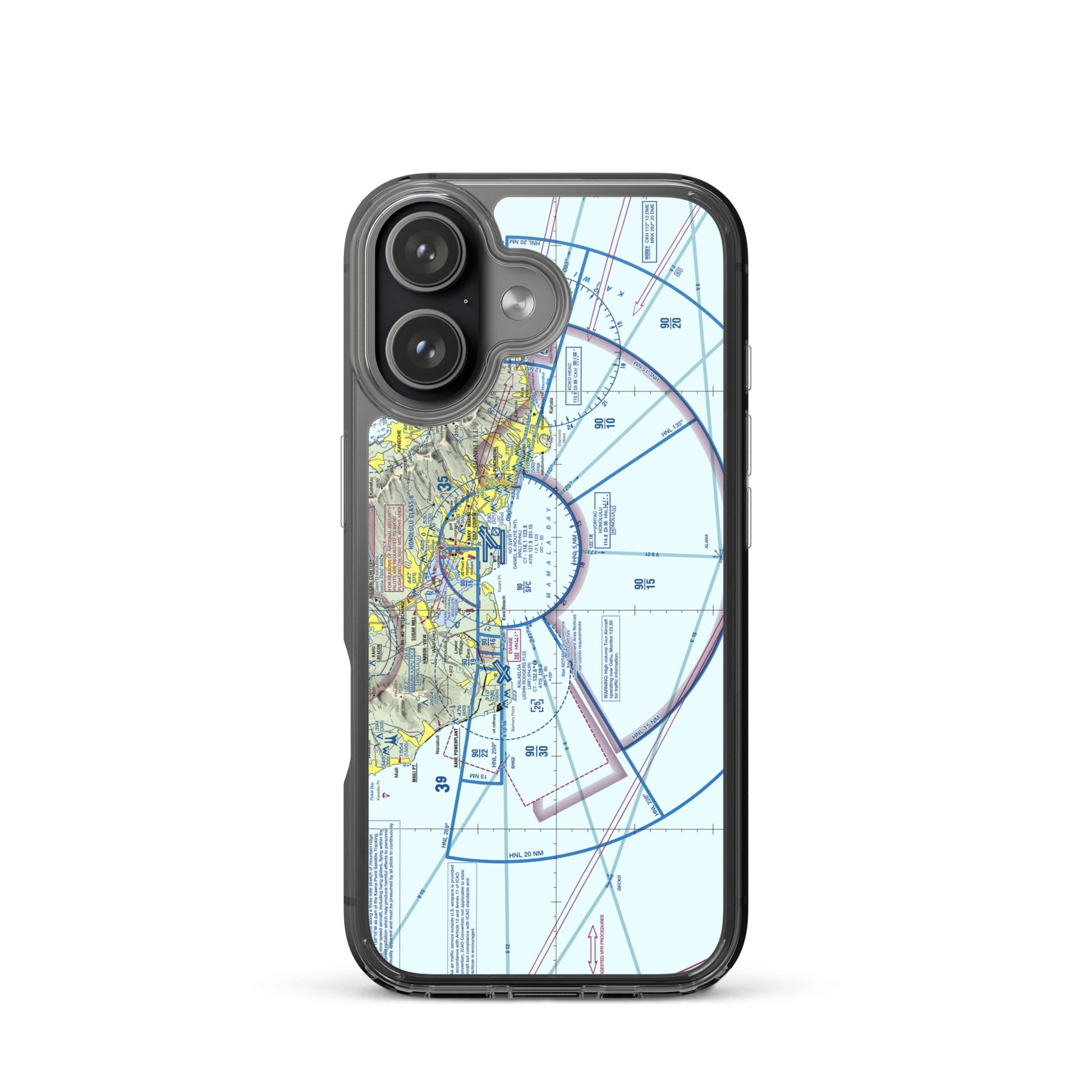 Honolulu Sectional Chart clear case for iPhone