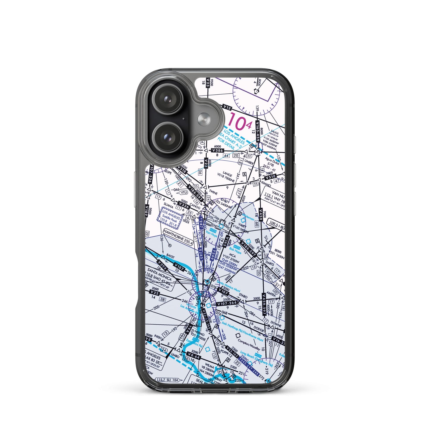 Enroute Low Altitude Chart clear case for iPhone (ELUS3/white)