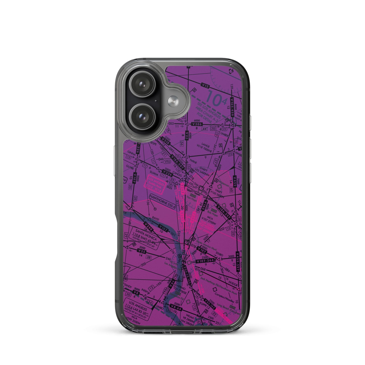 Enroute Low Altitude Chart clear case for iPhone (ELUS3/purple)