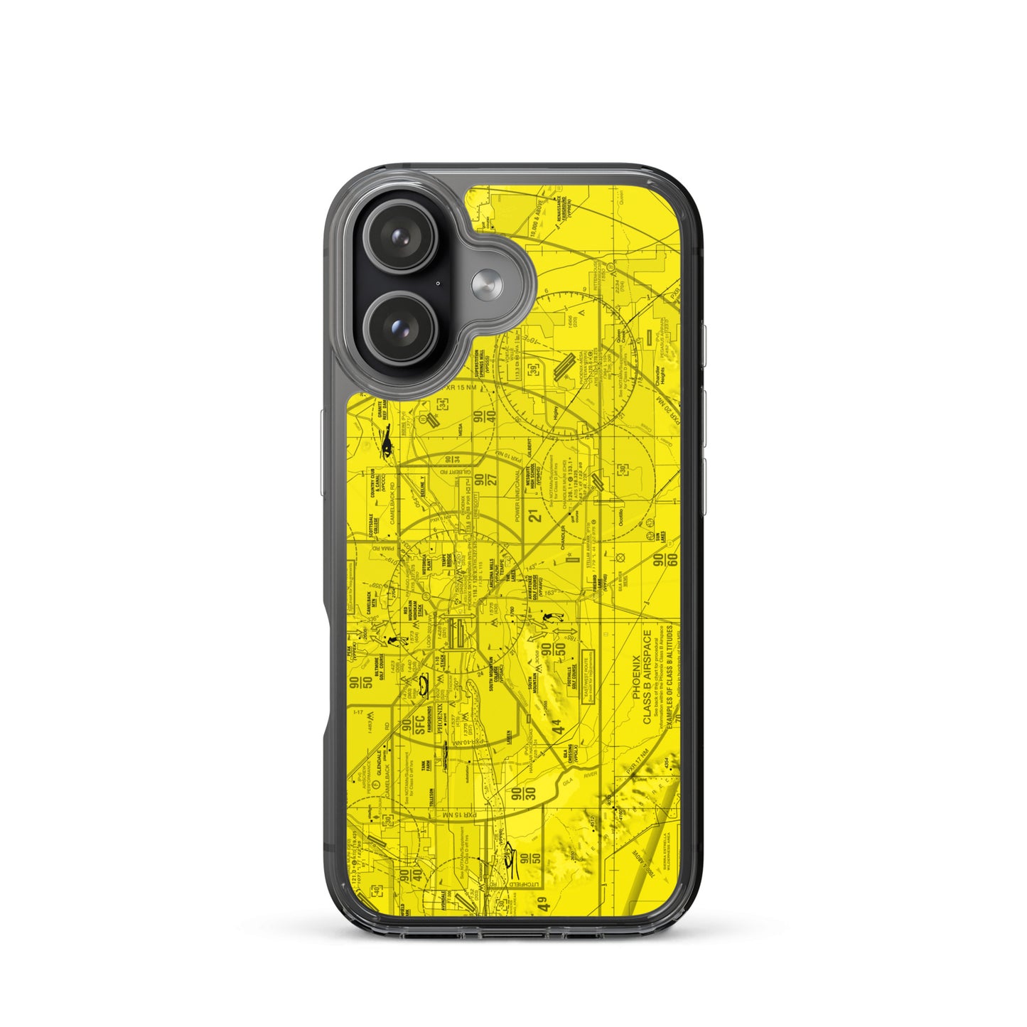 Phoenix TAC Chart clear case for iPhone (yellow)