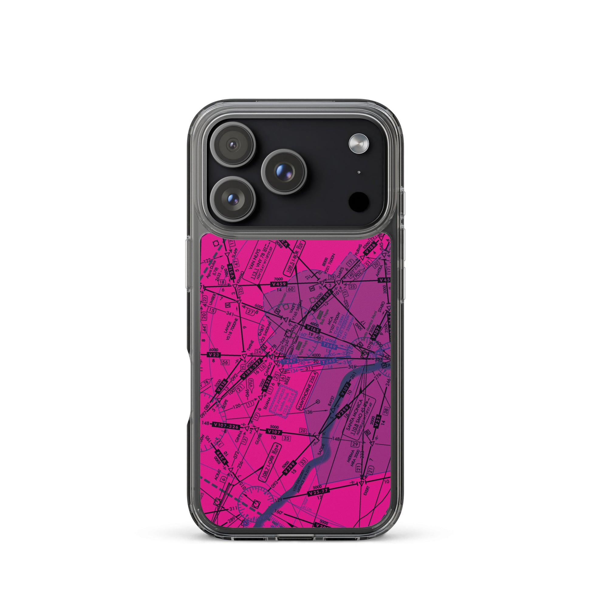 Enroute Low Altitude Chart clear case for iPhone (ELUS3/pink)