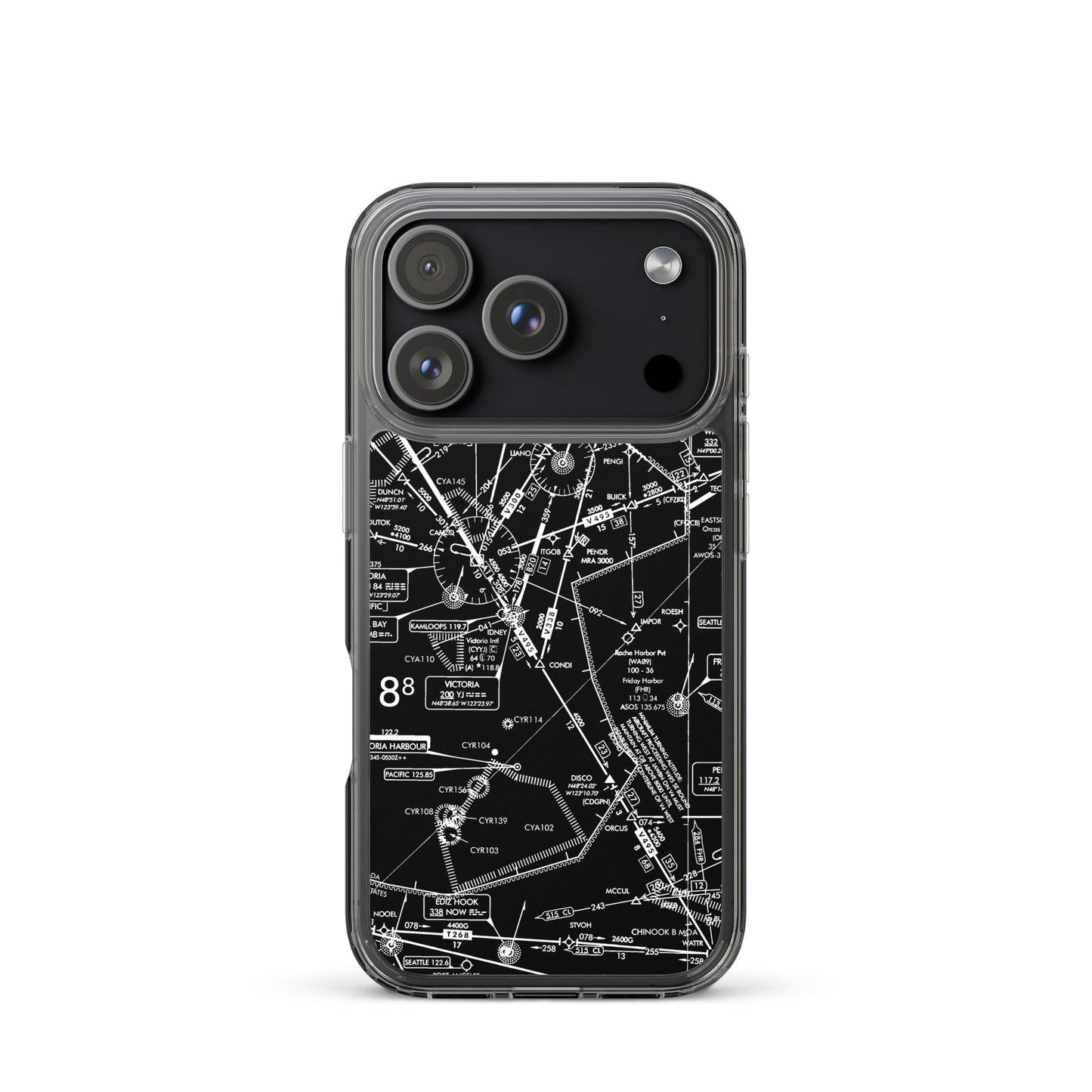 Enroute Low Altitude Chart clear case for iPhone (ELUS1/b&w)