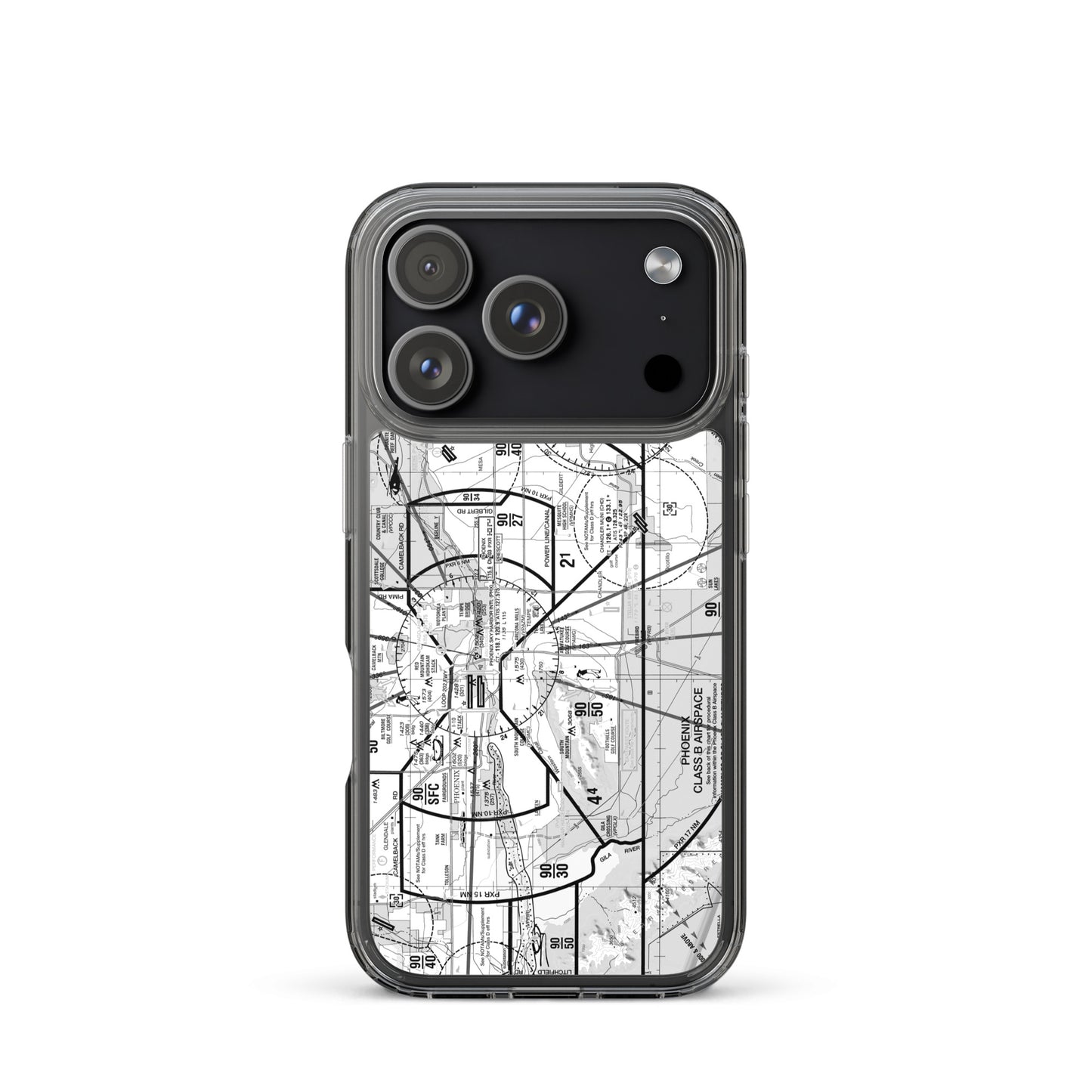 Phoenix TAC Chart clear case for iPhone (b&w)