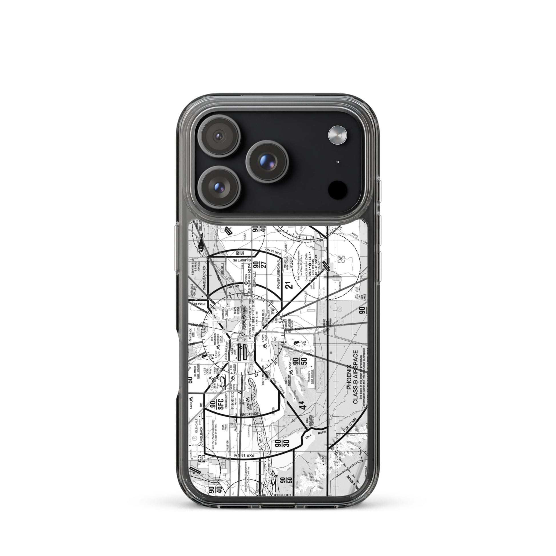 Phoenix TAC Chart clear case for iPhone (b&w)