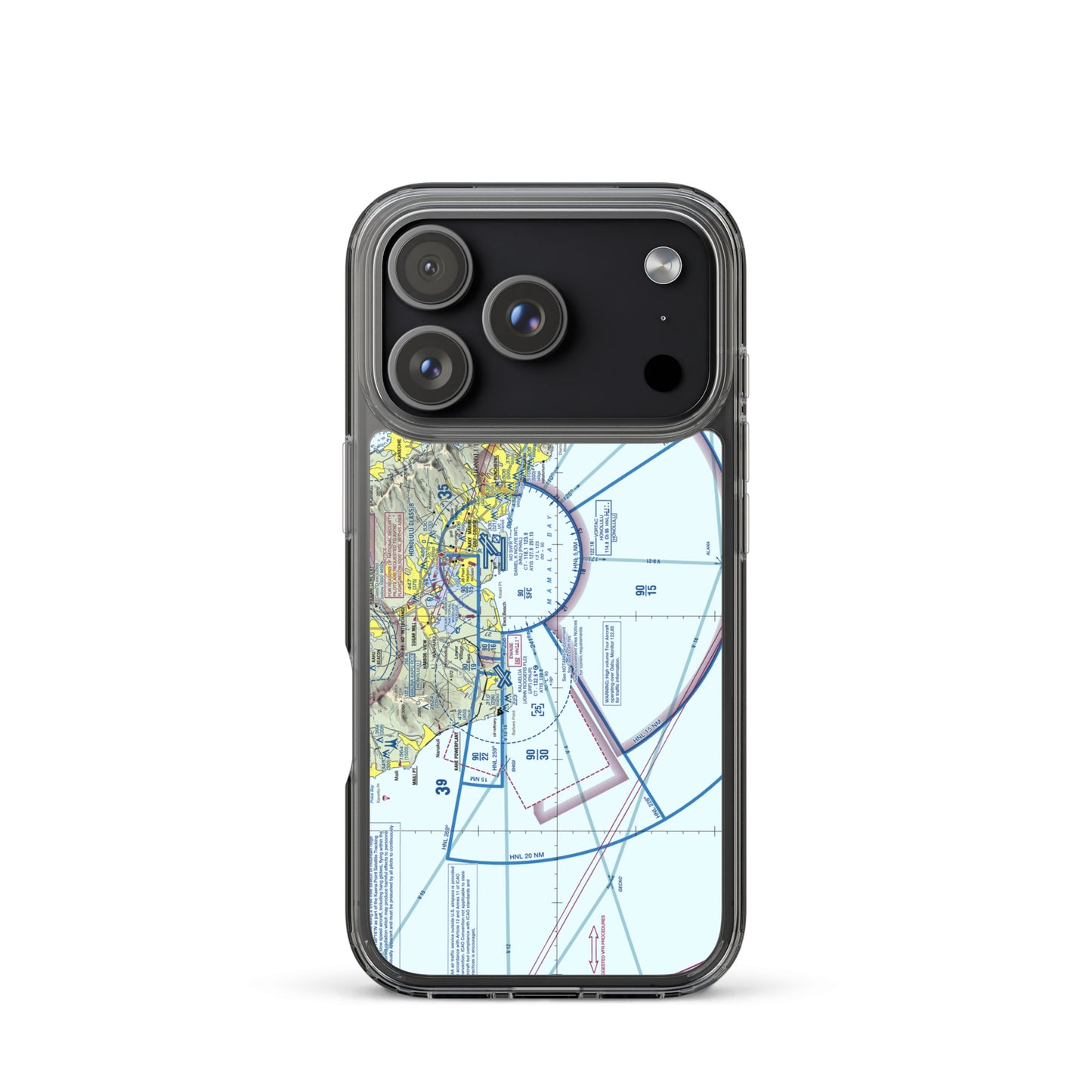 Honolulu Sectional Chart clear case for iPhone
