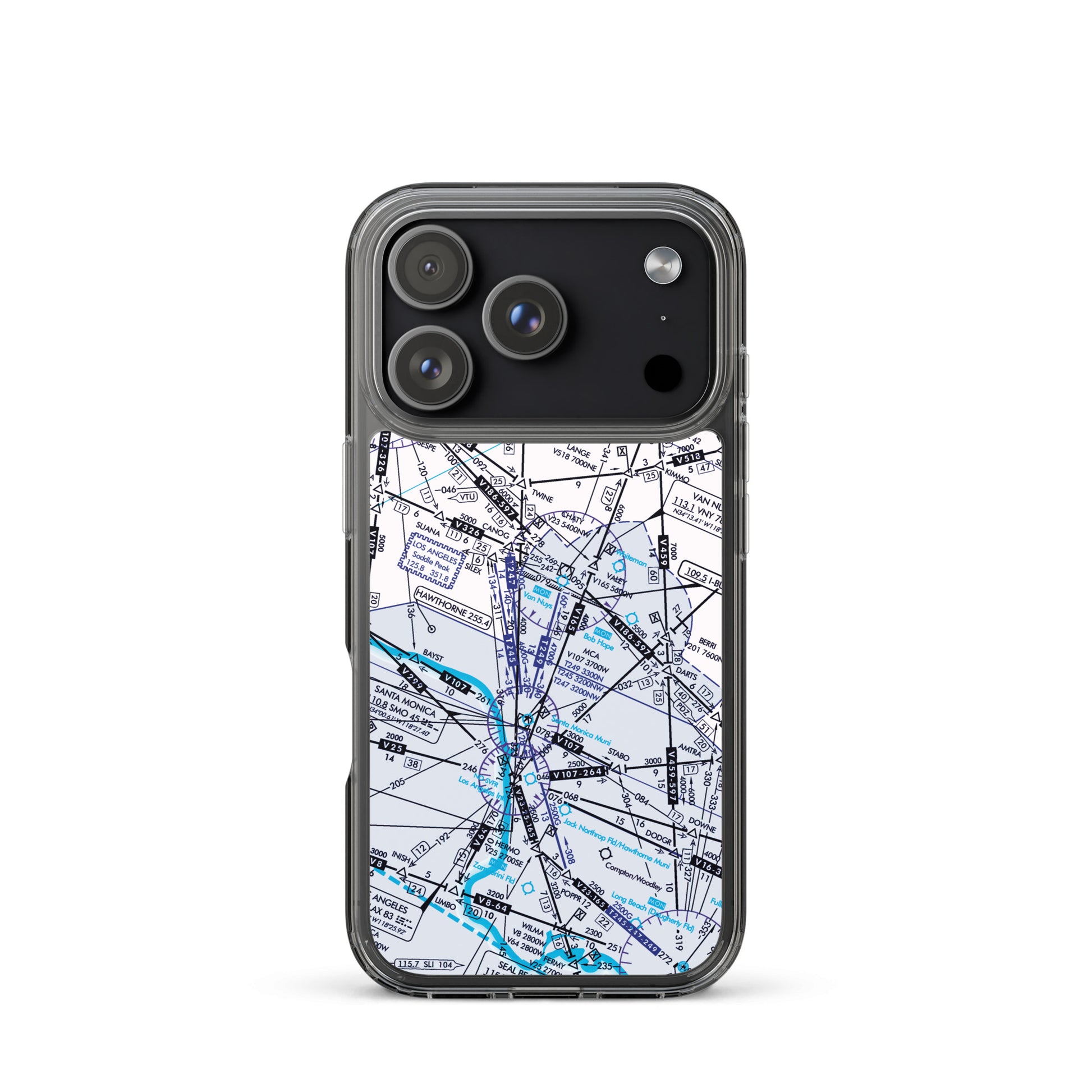 Enroute Low Altitude Chart clear case for iPhone (ELUS3/white)