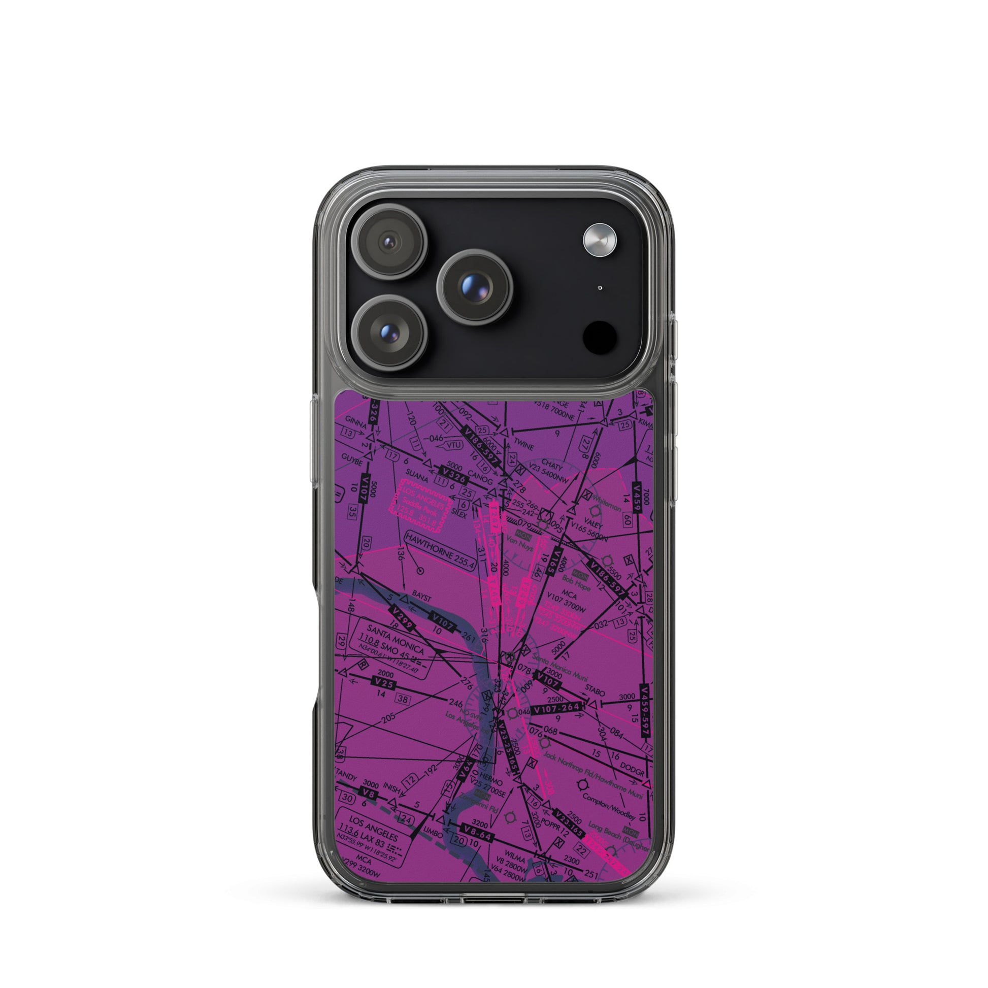 Enroute Low Altitude Chart clear case for iPhone (ELUS3/purple)