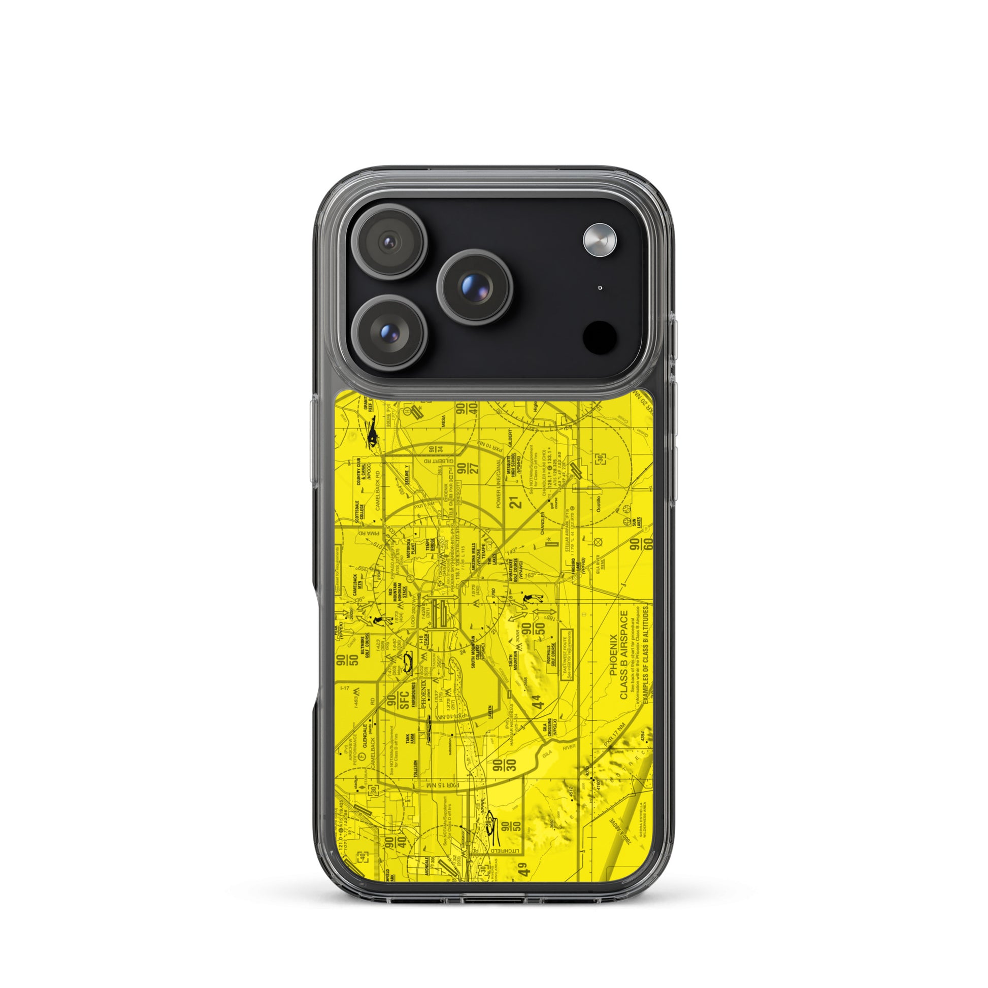 Phoenix TAC Chart clear case for iPhone (yellow)