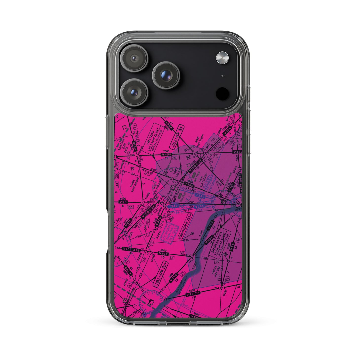 Enroute Low Altitude Chart clear case for iPhone (ELUS3/pink)