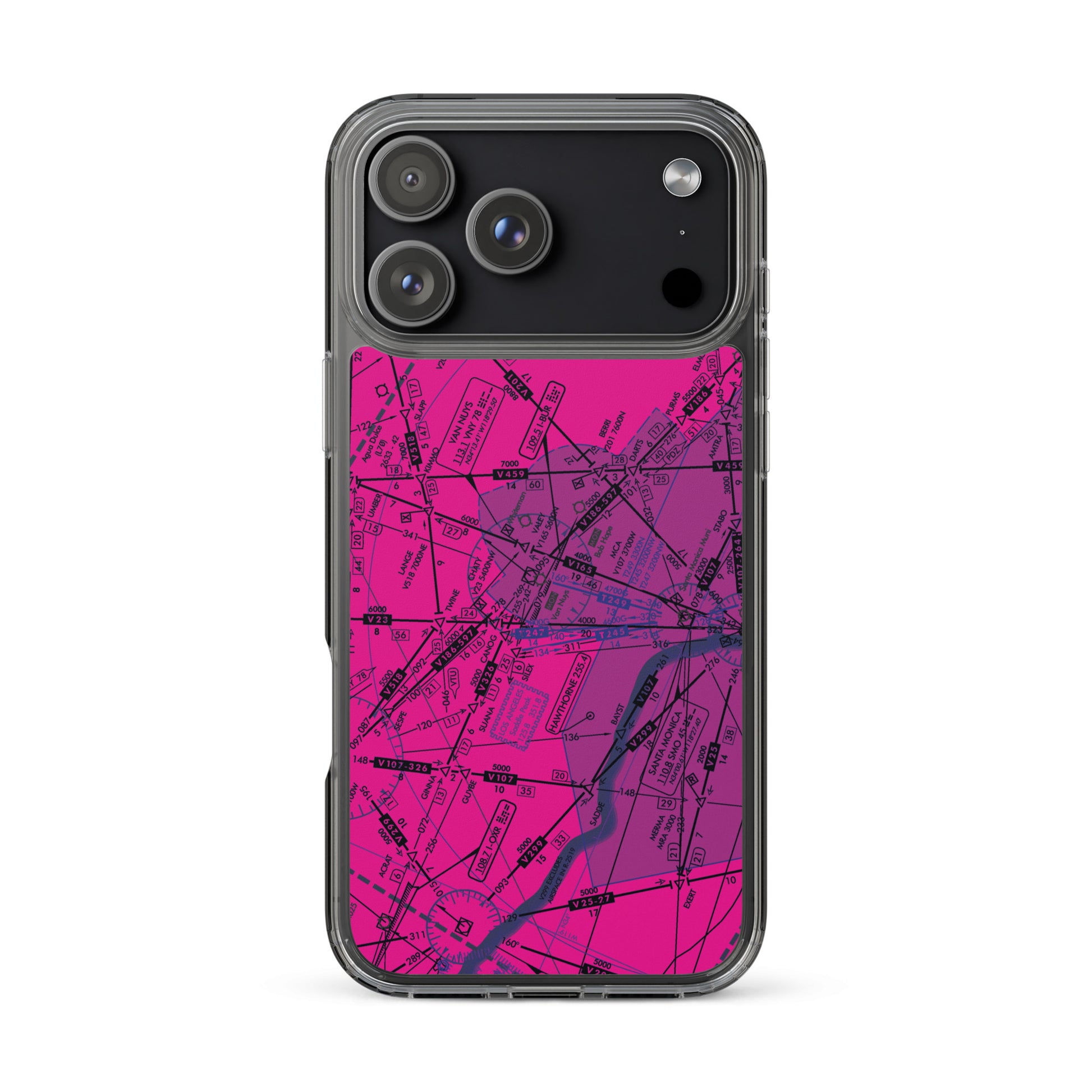 Enroute Low Altitude Chart clear case for iPhone (ELUS3/pink)