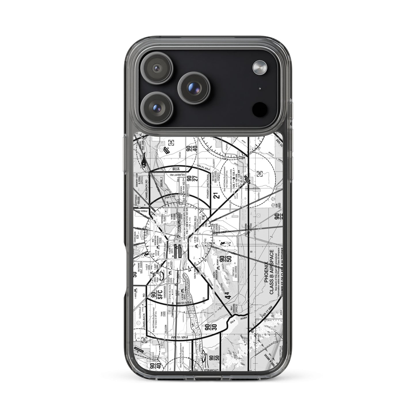 Phoenix TAC Chart clear case for iPhone (b&w)