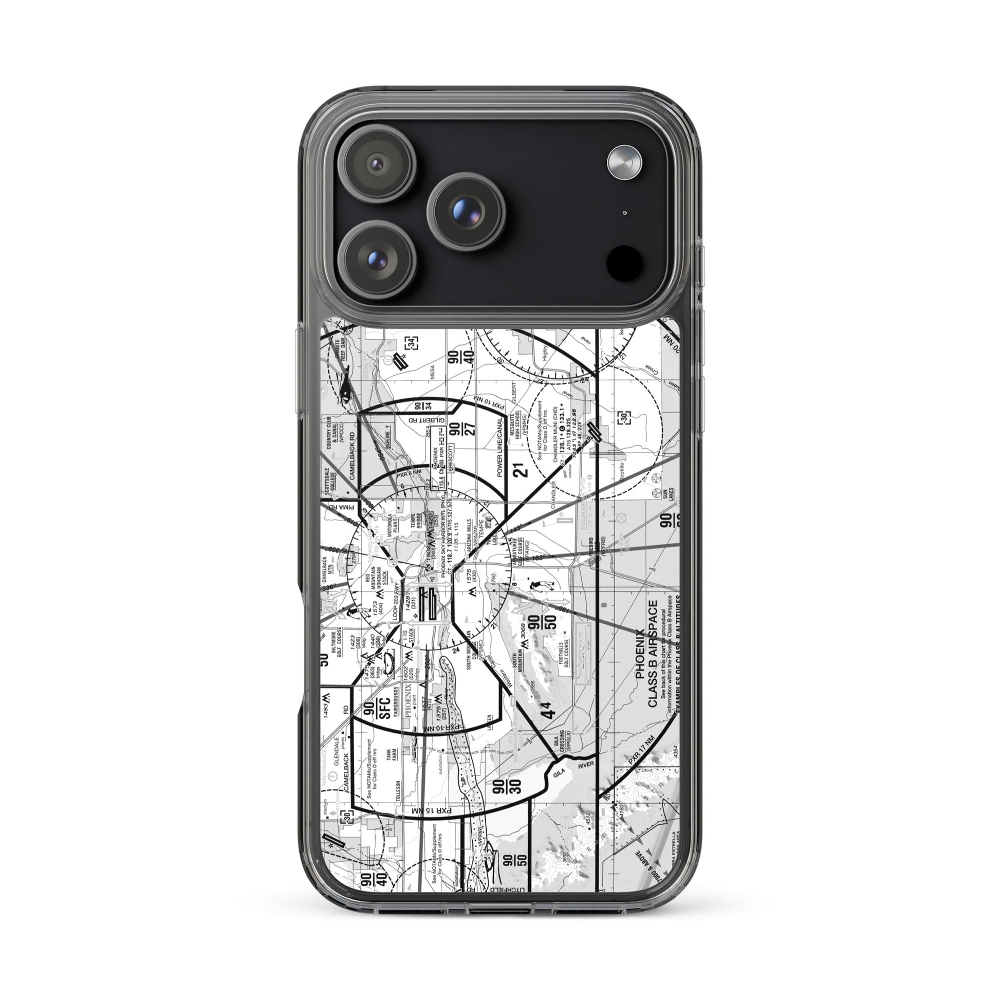 Phoenix TAC Chart clear case for iPhone (b&w)