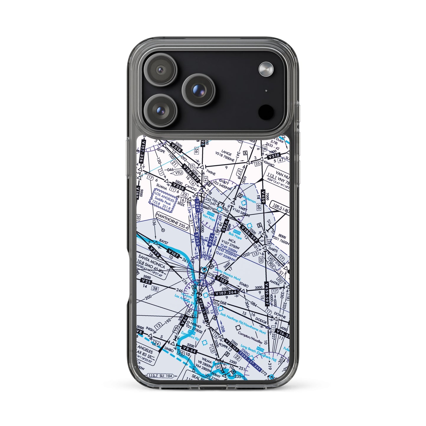 Enroute Low Altitude Chart clear case for iPhone (ELUS3/white)